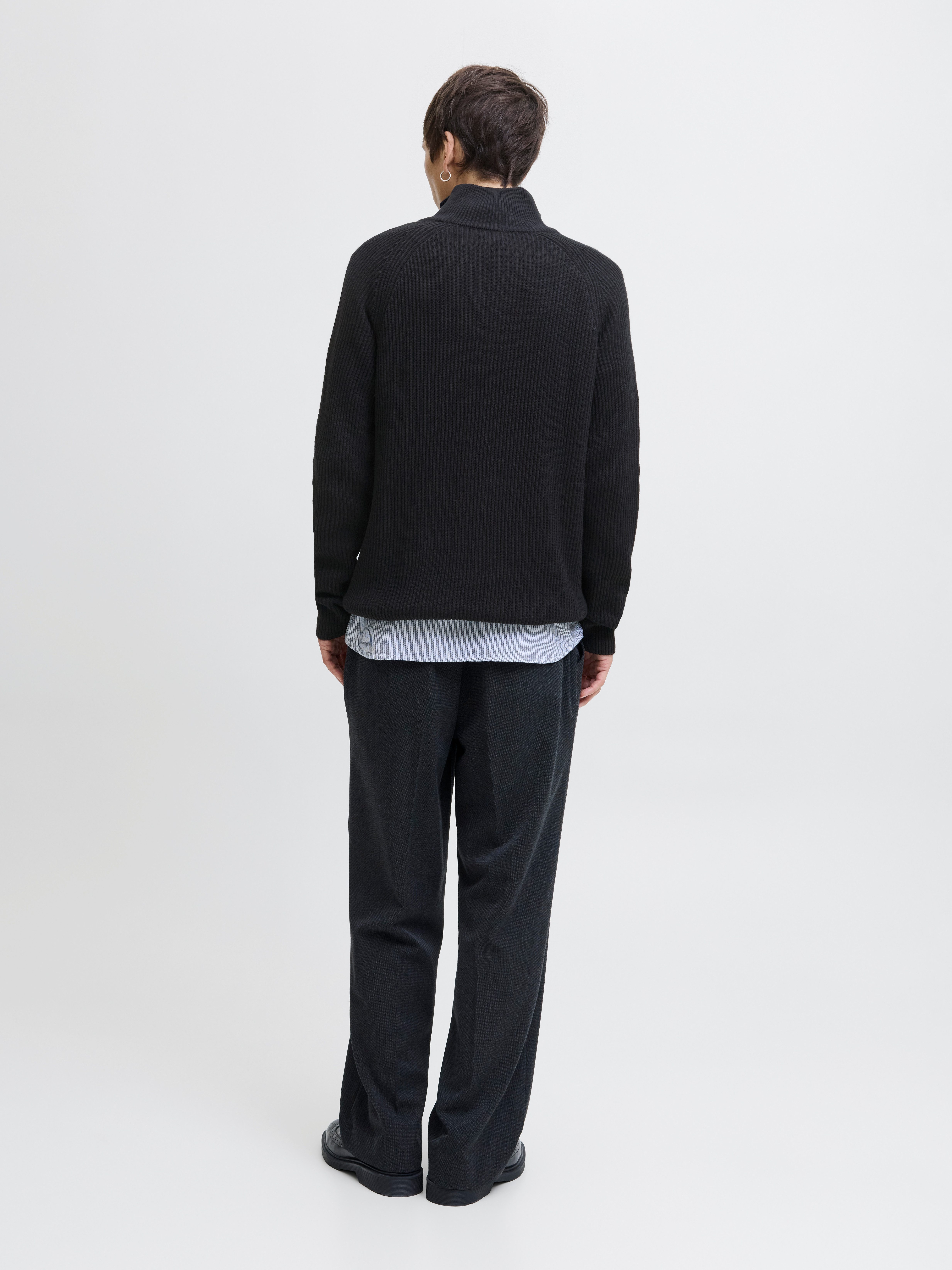 Jack & Jones Schipperstrui JJPANNEL KNIT HALF ZIP AW25