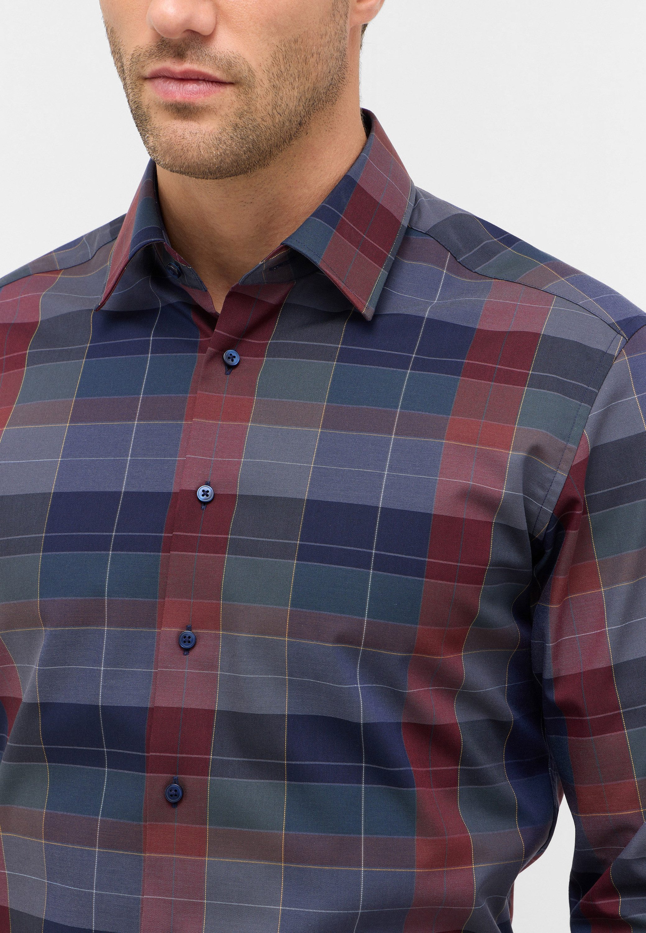 Eterna Overhemd met lange mouwen MODERN FIT NON IRON (strijkvrij)