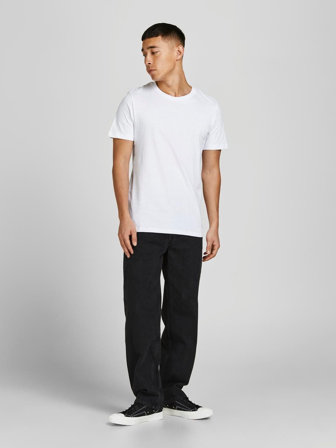 Jack & Jones Shirt met ronde hals JJEORGANIC BASIC TEE SS O-NE 3PK MP NOOS (set, 3-delig)