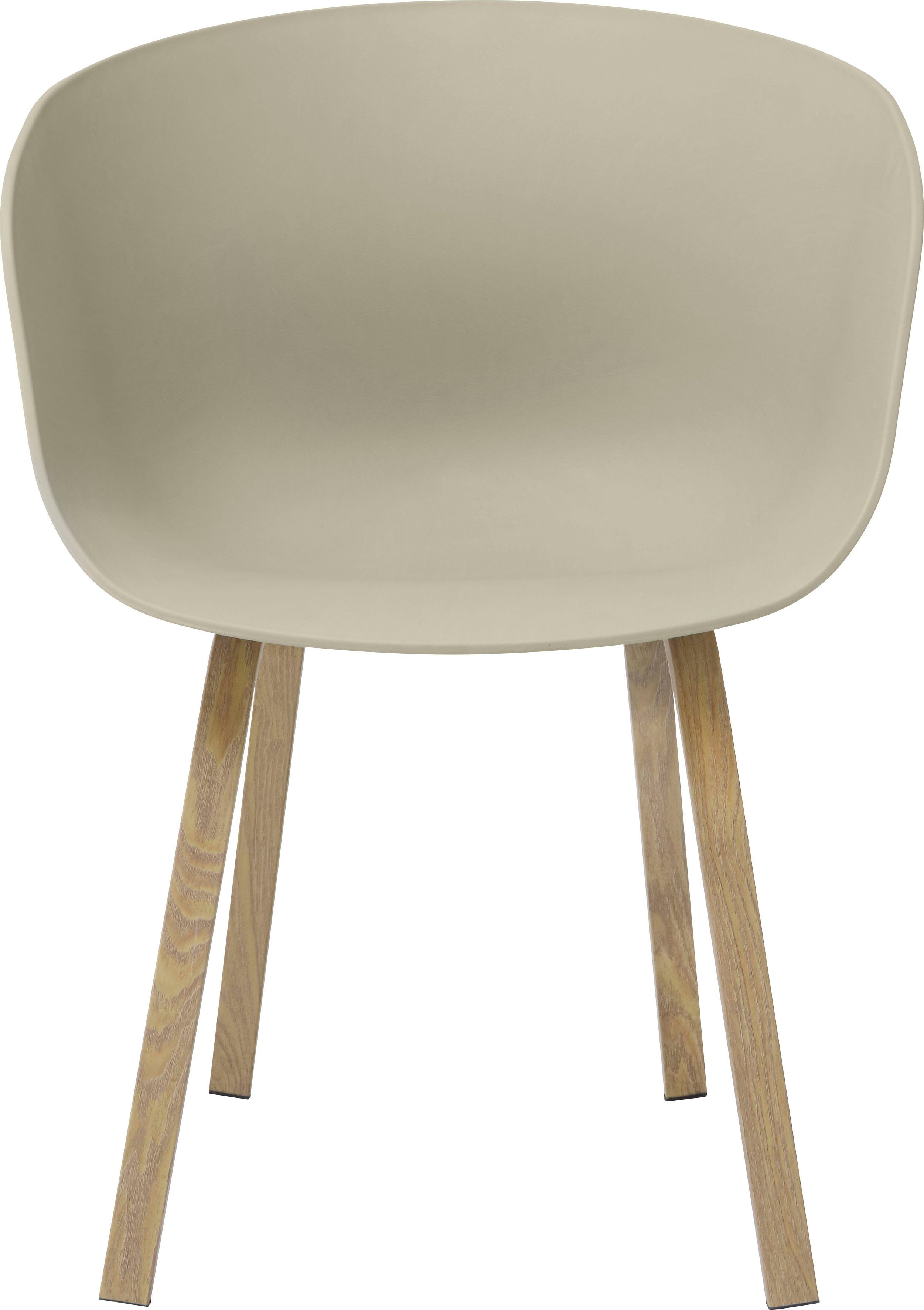 SalesFever Kuipstoel Metalen poten in hout-look (set, 2 stuks)