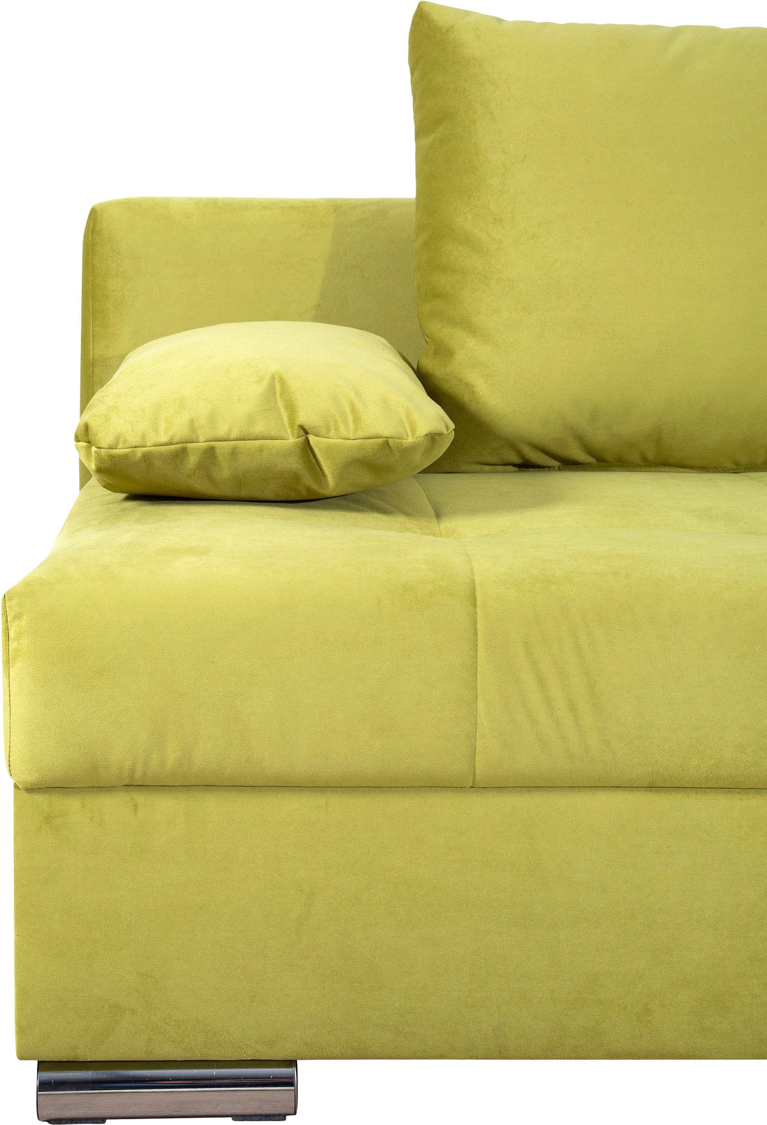 COLLECTION AB Slaapbank Tania met bedfunctie en bedlade comfortabele zitcomfort: veren-kern bekleding, inclusief rugkussen
