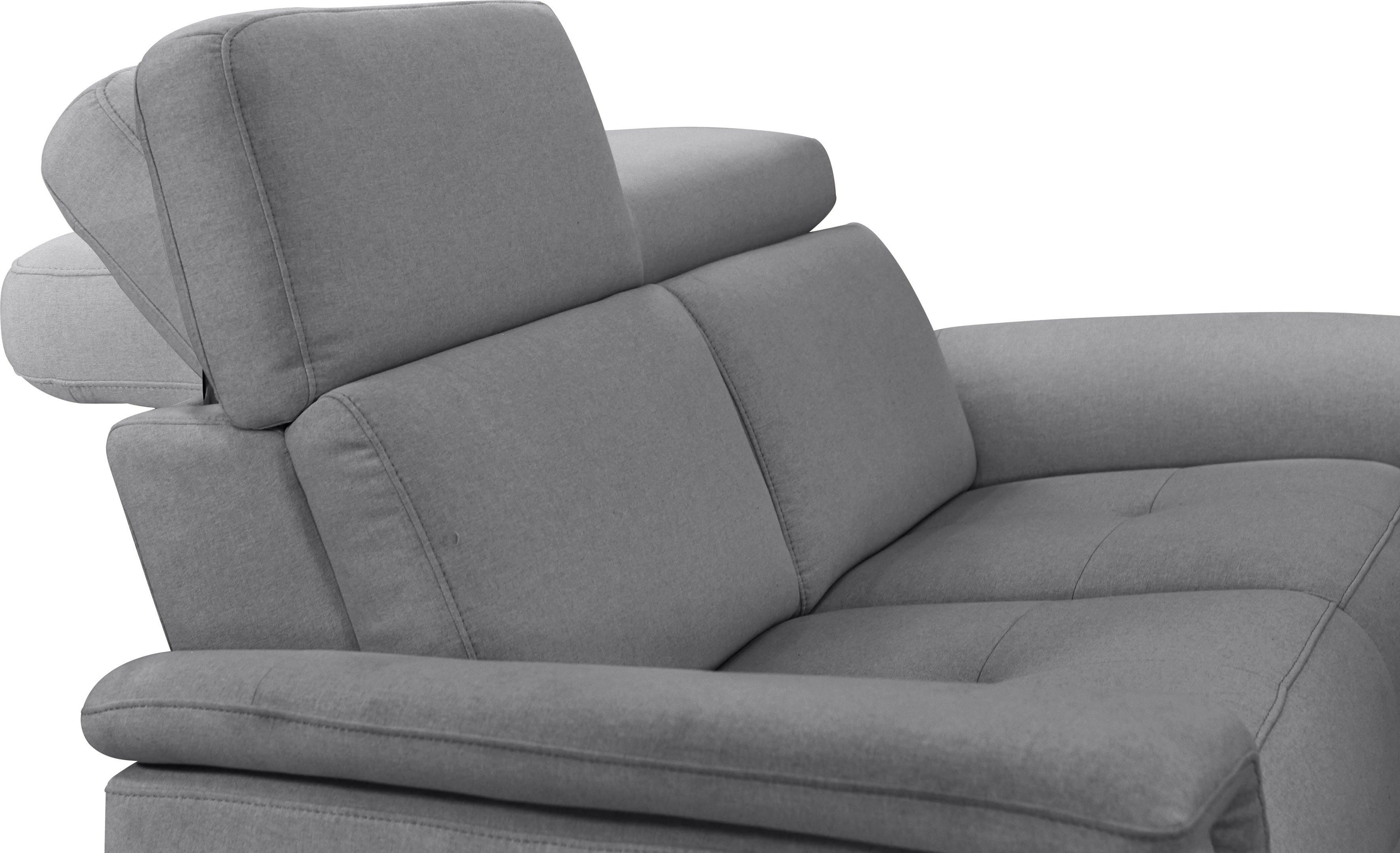 Places of Style 2-zitsbank Pareli 172 cm, handmatige en elektrische relaxfunctie USB, hoofdsteunverstelling, LED, in echt leer, kunstleer, web