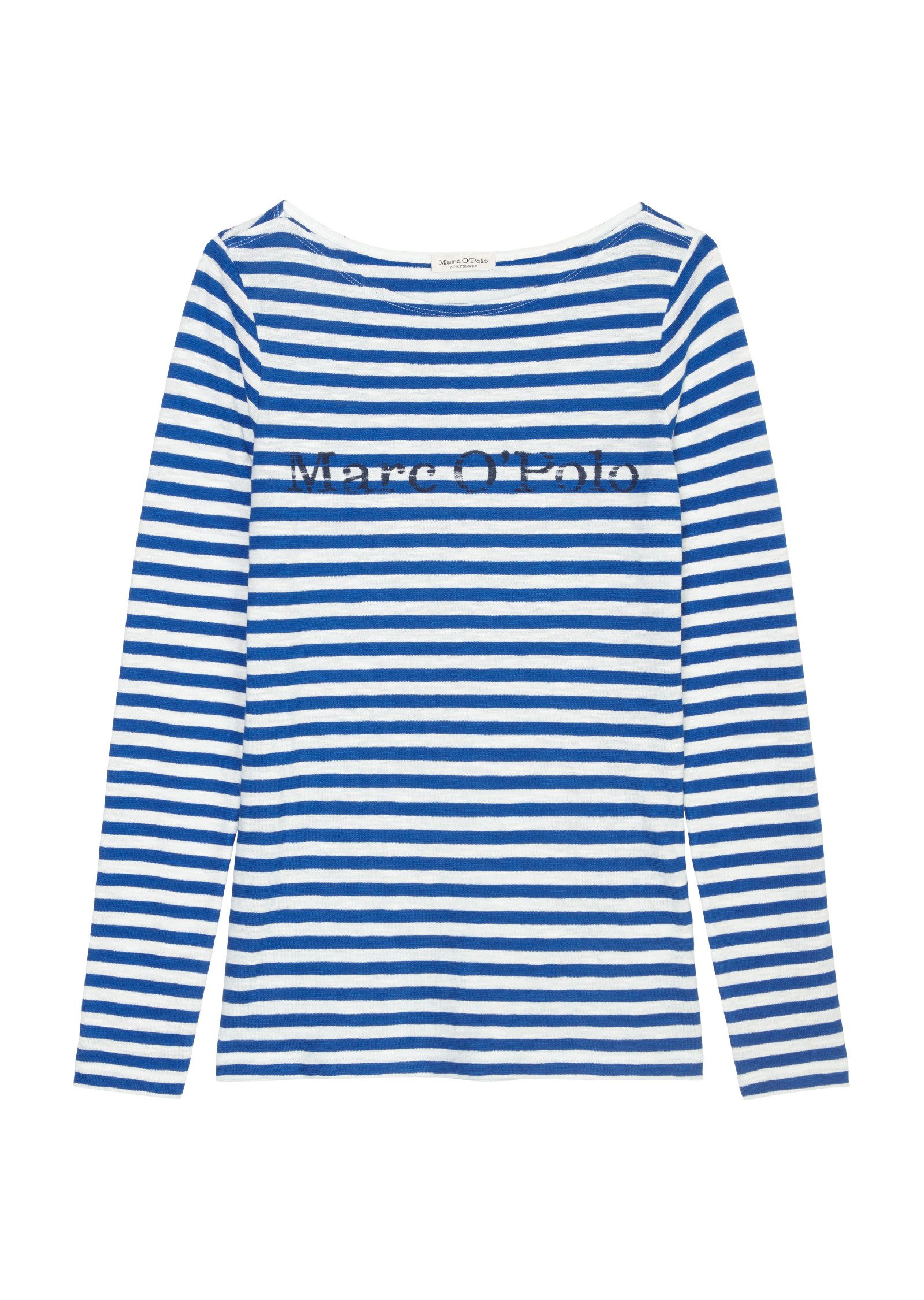 Marc O'Polo Shirt met lange mouwen met contrasterende logo-print op de borst