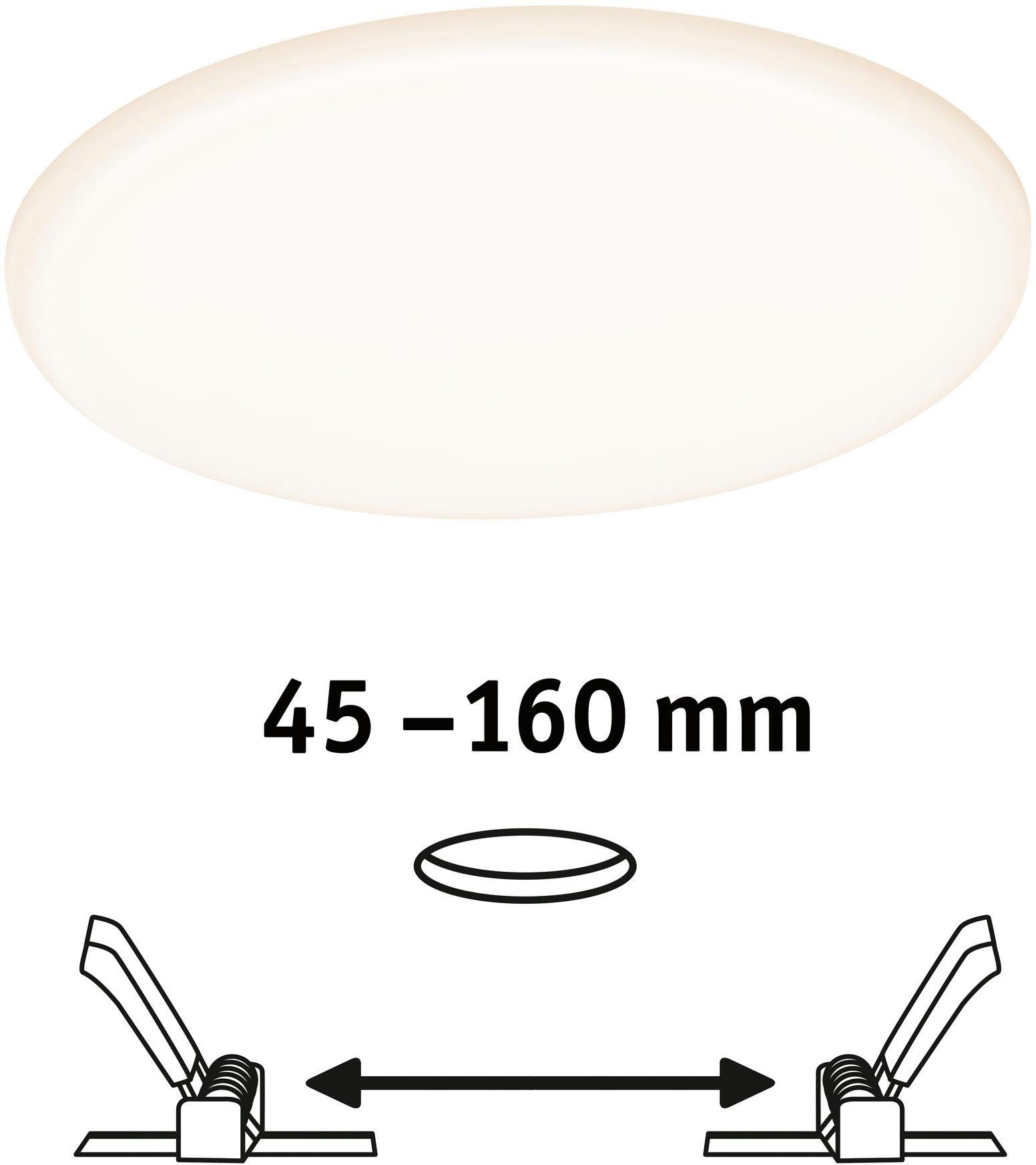 Paulmann Ledinbouwlamp LED Inbouwpaneel Veluna VariFit IP44 rond 185mm 17W 3.000K Satin (1 stuk)
