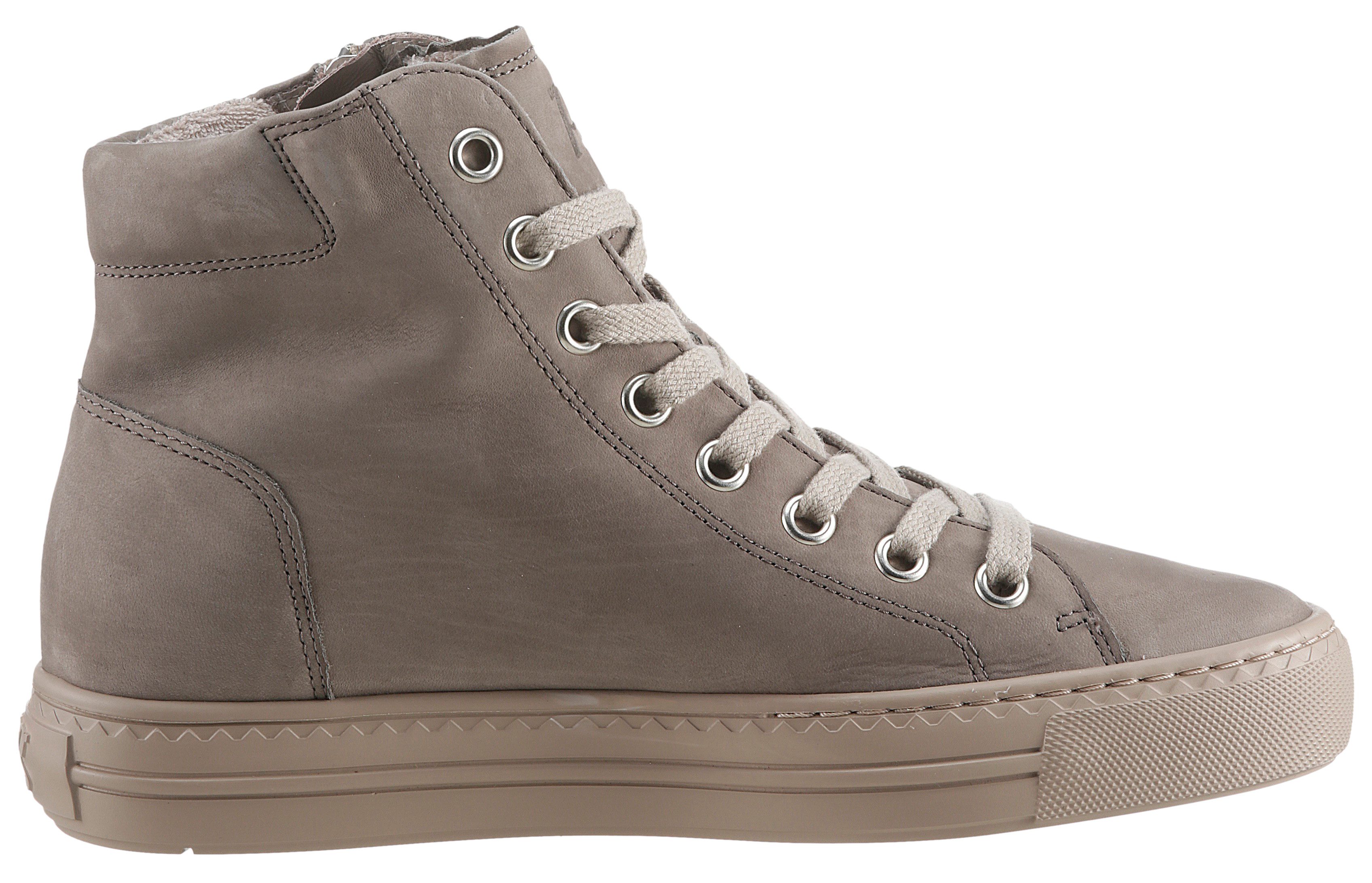 Paul Green Plateausneakers lace-up boots, high top sneaker with practical outer zipper