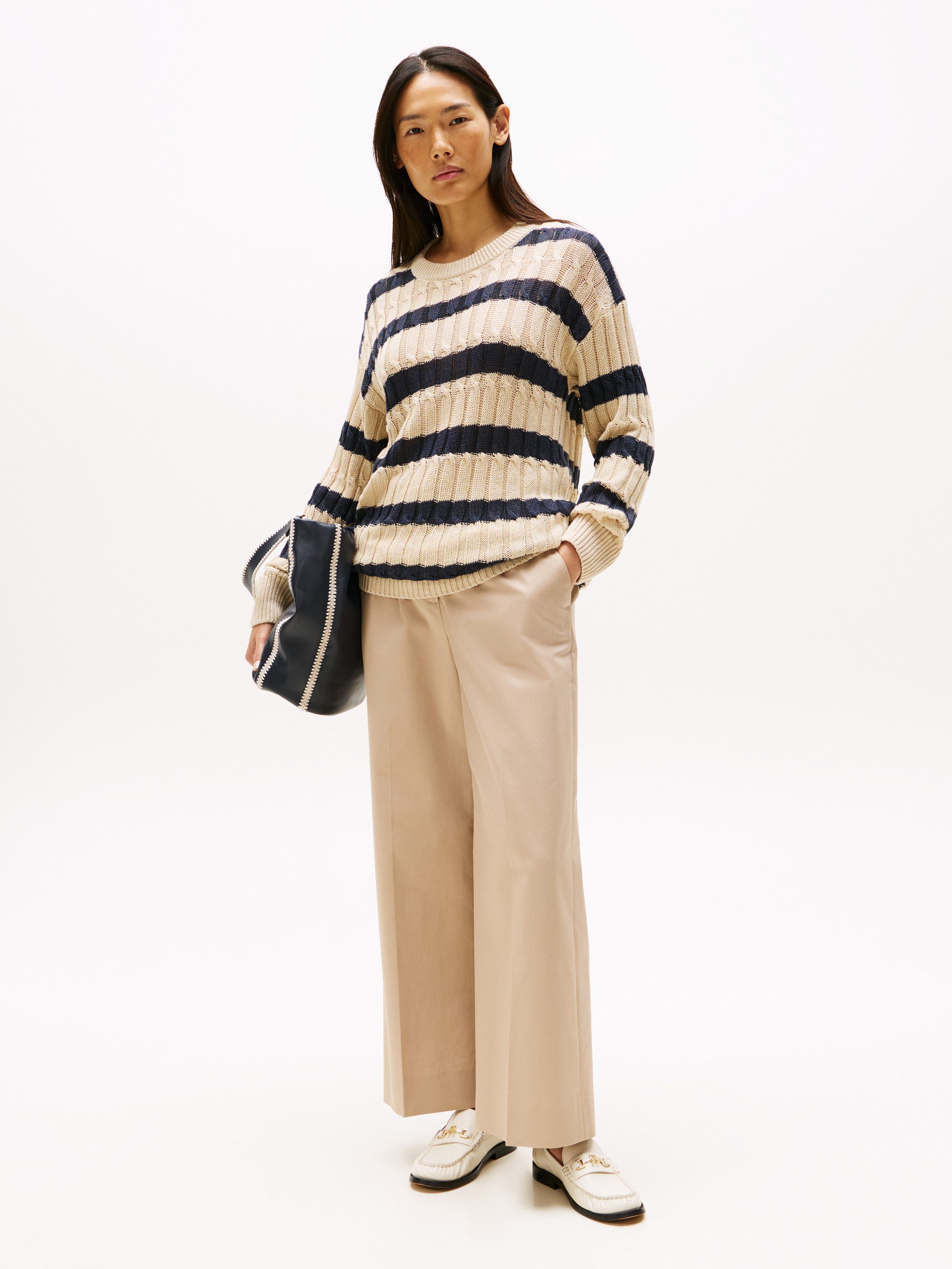 Tommy Hilfiger Chino COTTON WIDE LEG ANKLE CHINO PANT
