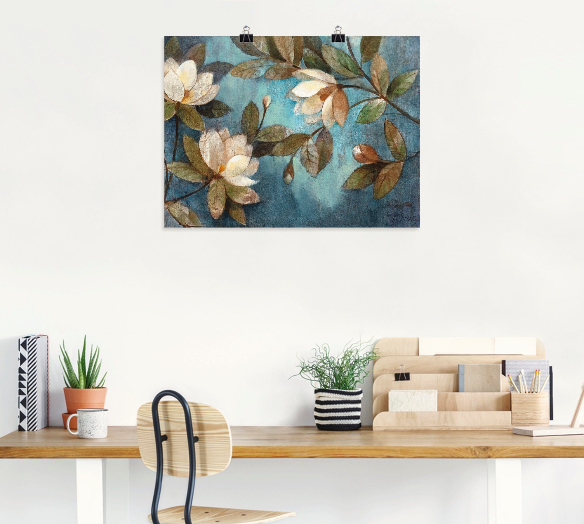 Artland Artprint Zwevende magnolia als artprint op linnen, poster, muursticker in verschillende maten