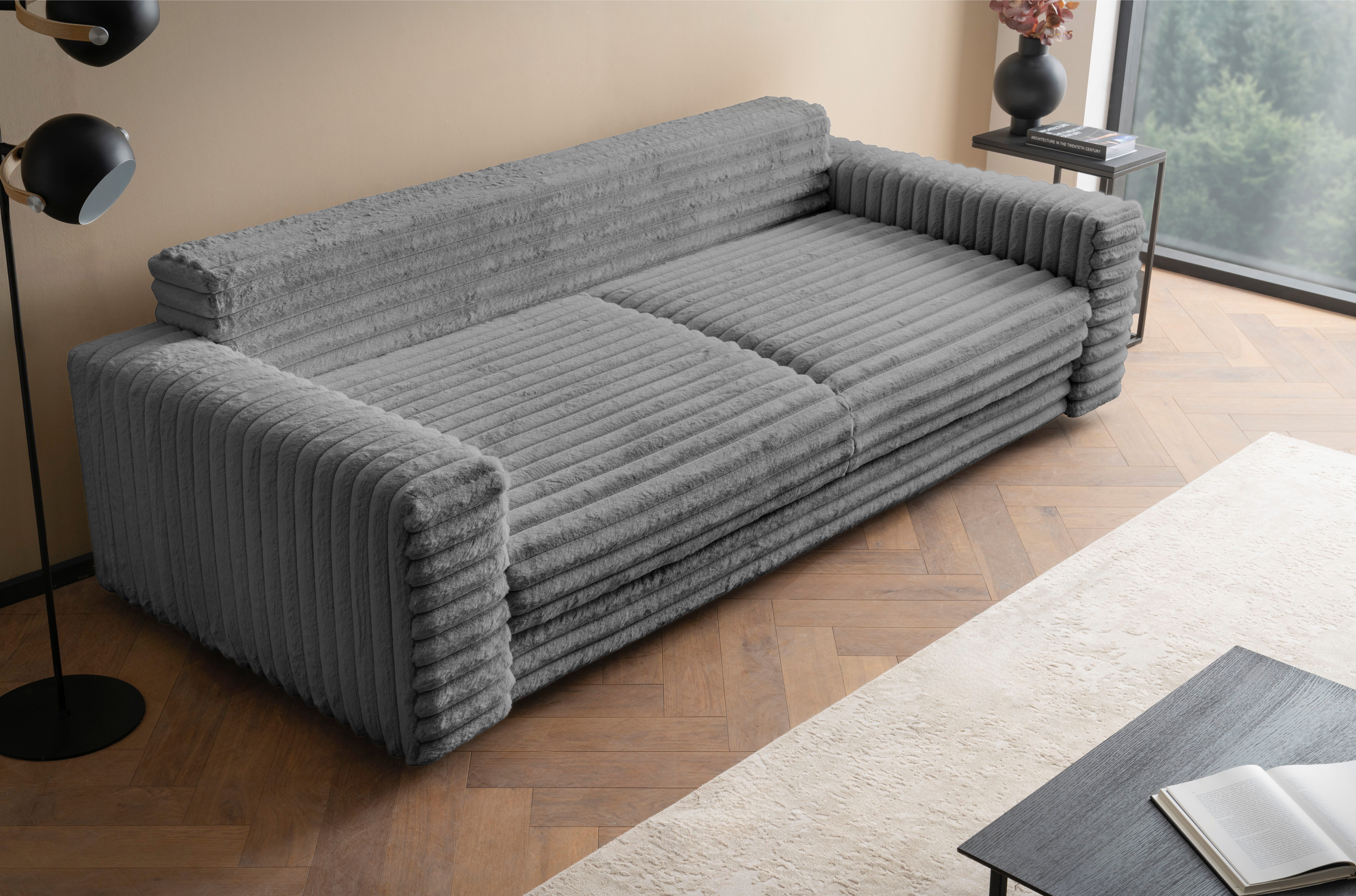LeGer Home by Lena Gercke Slaapbank Imoga, kussen met slaapfunctie, 3-zits bank, bank met bedlade in moderne kleuren en stoffen, bedfunctie, ligoppervlak: 200x150 cm