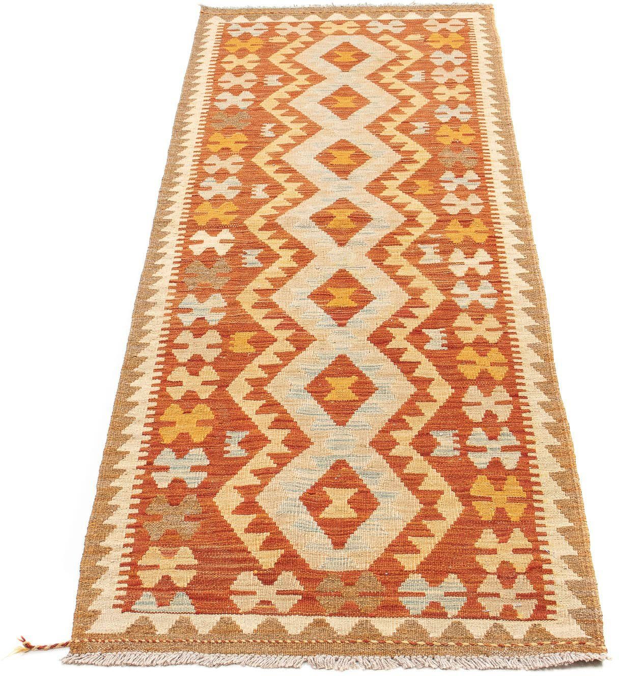 morgenland Loper Kelim Maimene medaillon 200 x 66 cm Omkeerbaar tapijt