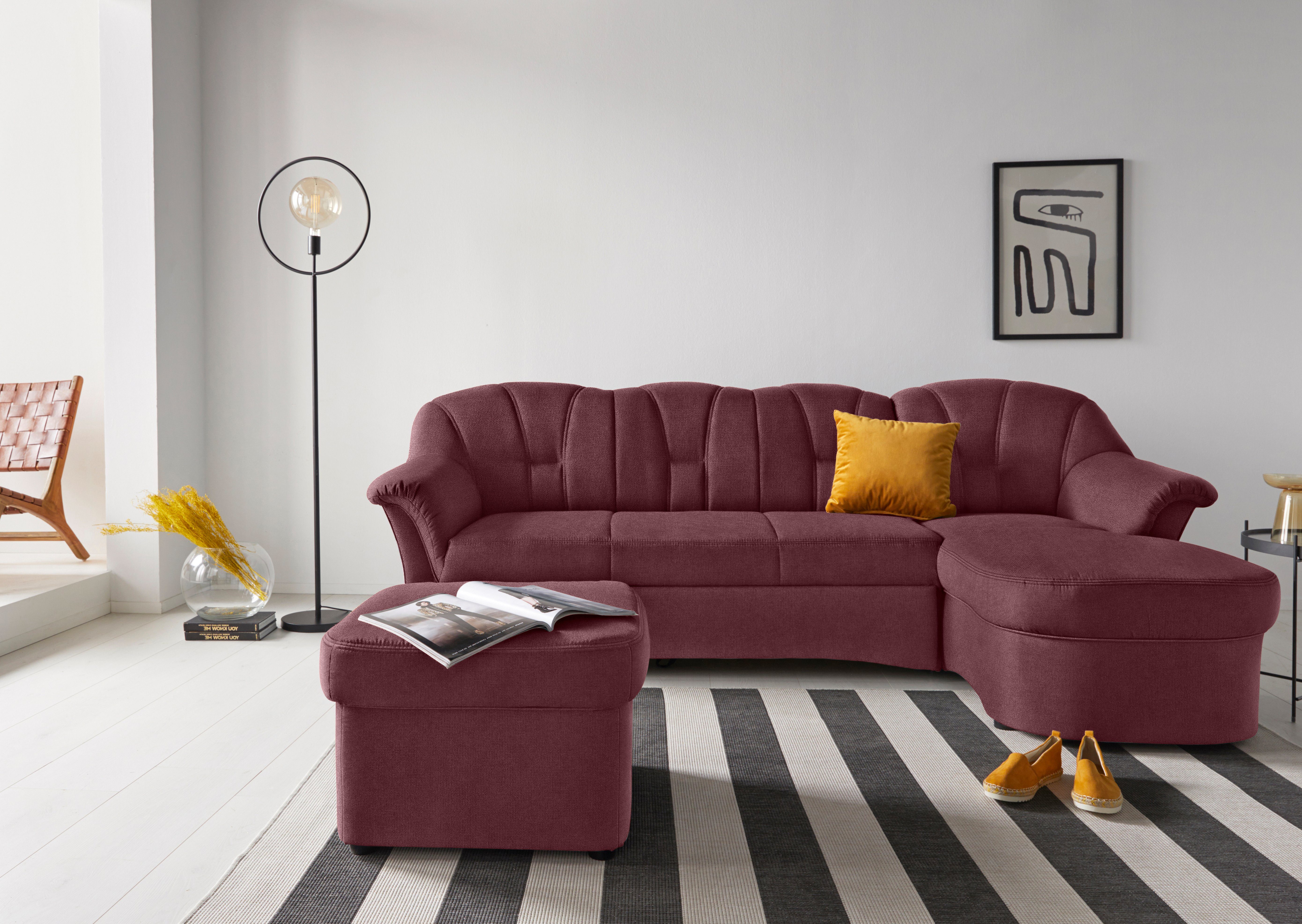 DOMO collection Hoekbank Papenburg, tijdloze rugsteppingen, elegante vormtaal, L-vorm