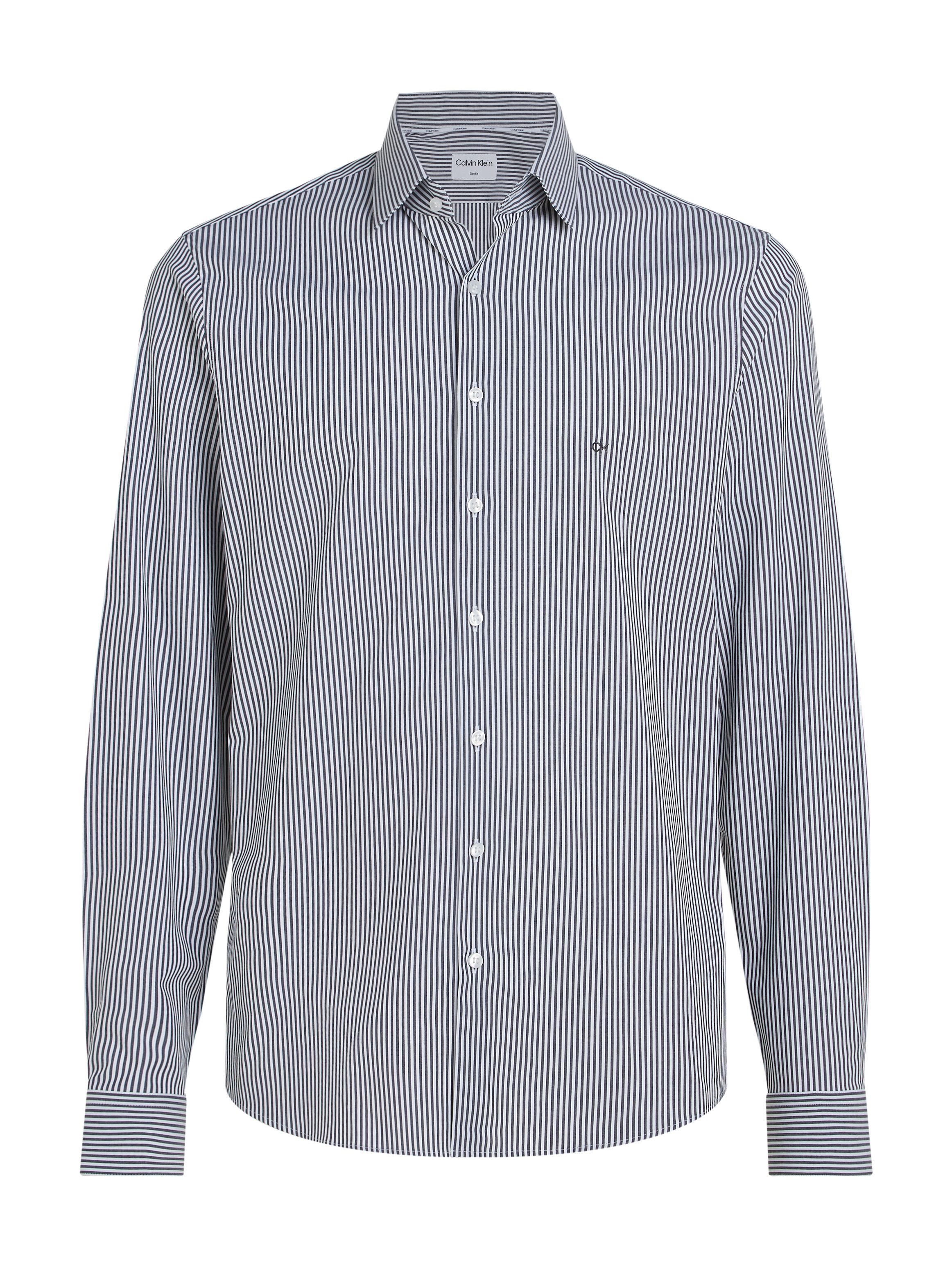 Calvin Klein Overhemd met lange mouwen POPLIN STRIPE SLIM SHIRT
