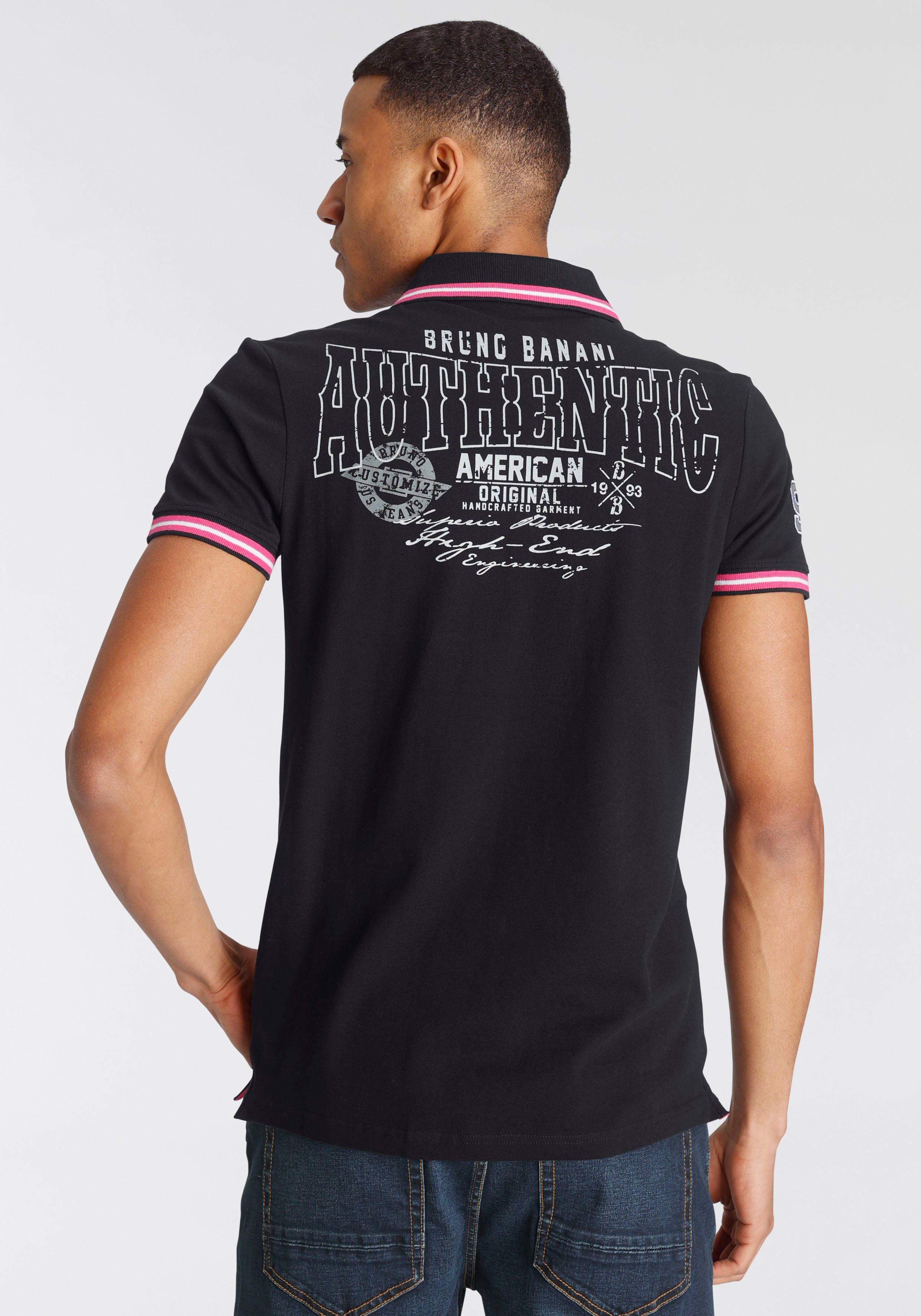 Bruno Banani Poloshirt Korte mouwen, lichaamsnauwkeurige pasvorm, van katoenmix