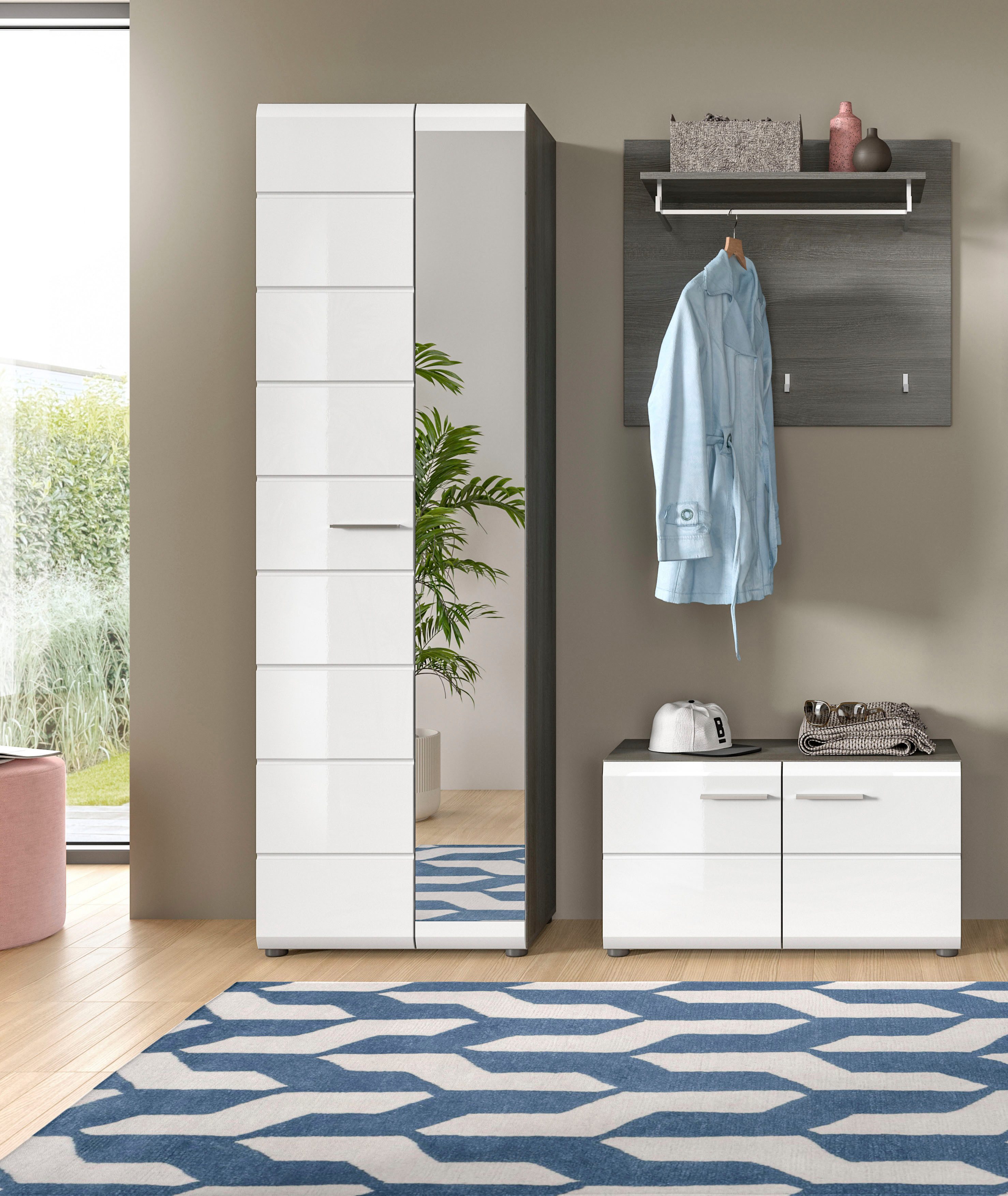 INOSIGN Halmeubelset Rumba, 3-delig, Breedte 155 cm, Hoogglans Front, bestaand uit: (3-delig)