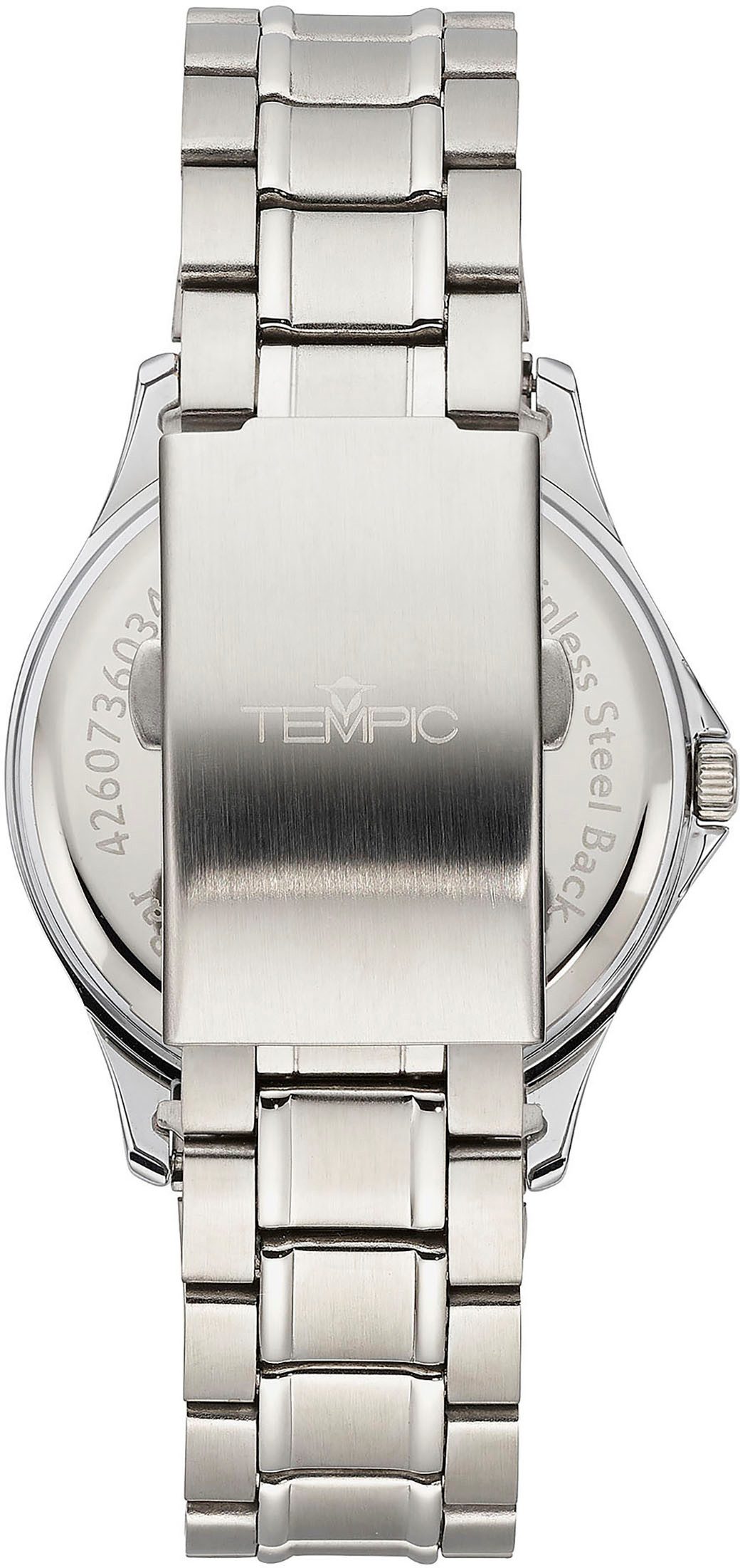 Tempic Kwartshorloge Horloge, herenhorloge, analoog, stalen band