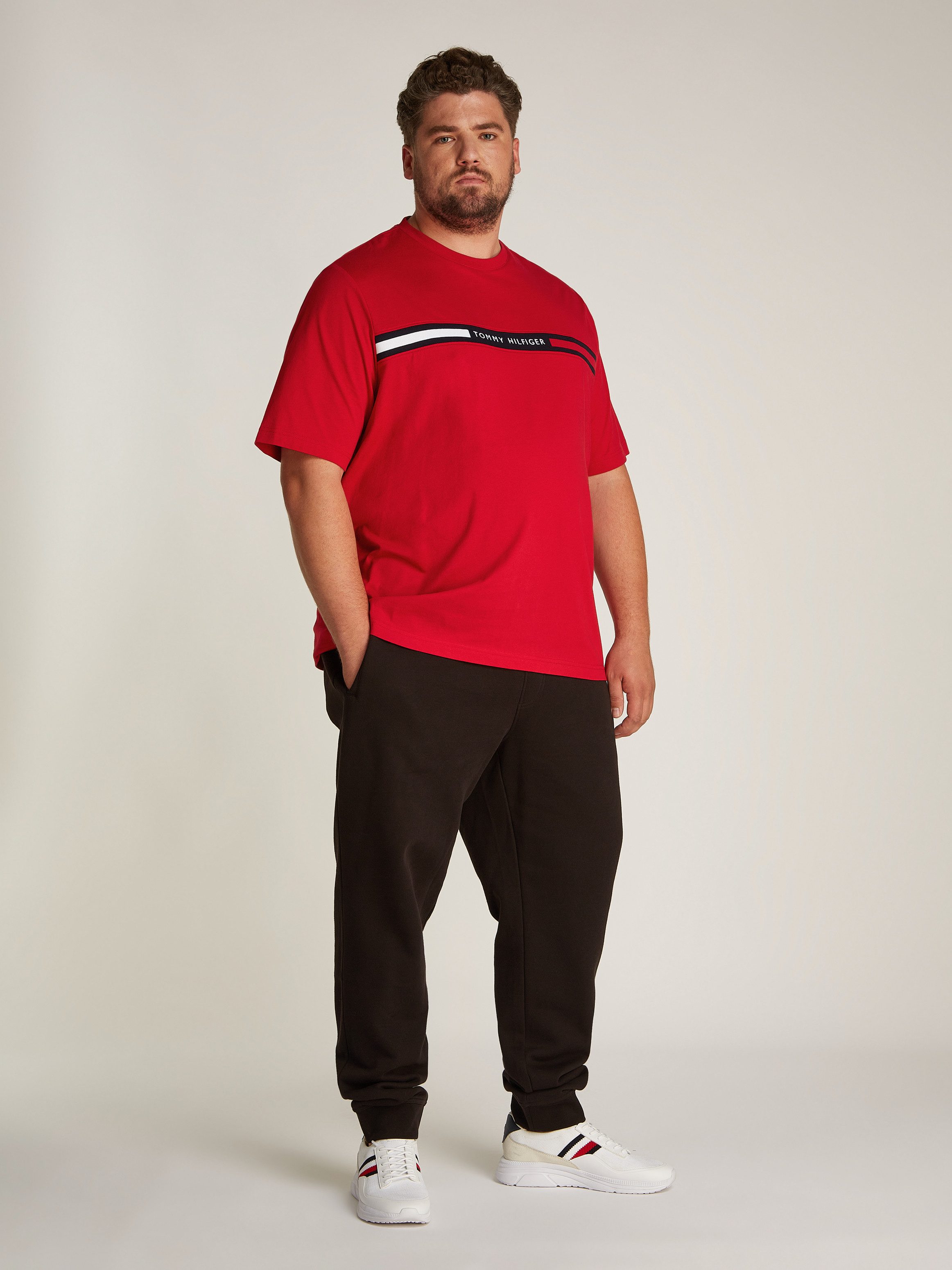 Tommy Hilfiger Shirt met ronde hals BT-HILFIGER CHEST INSERT TEE-B