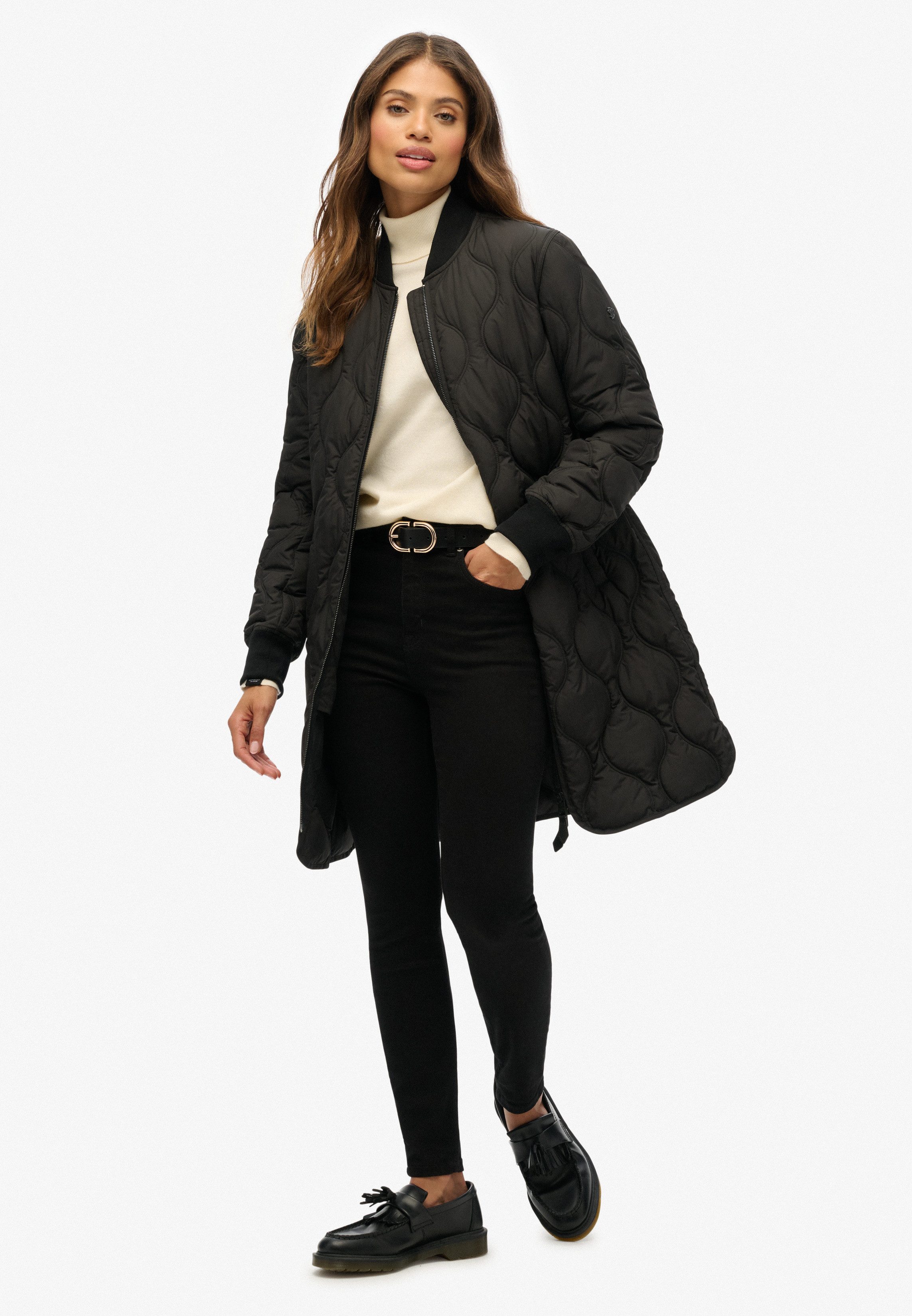 Superdry Gewatteerde jas LONG QUILTED LINER JACKET