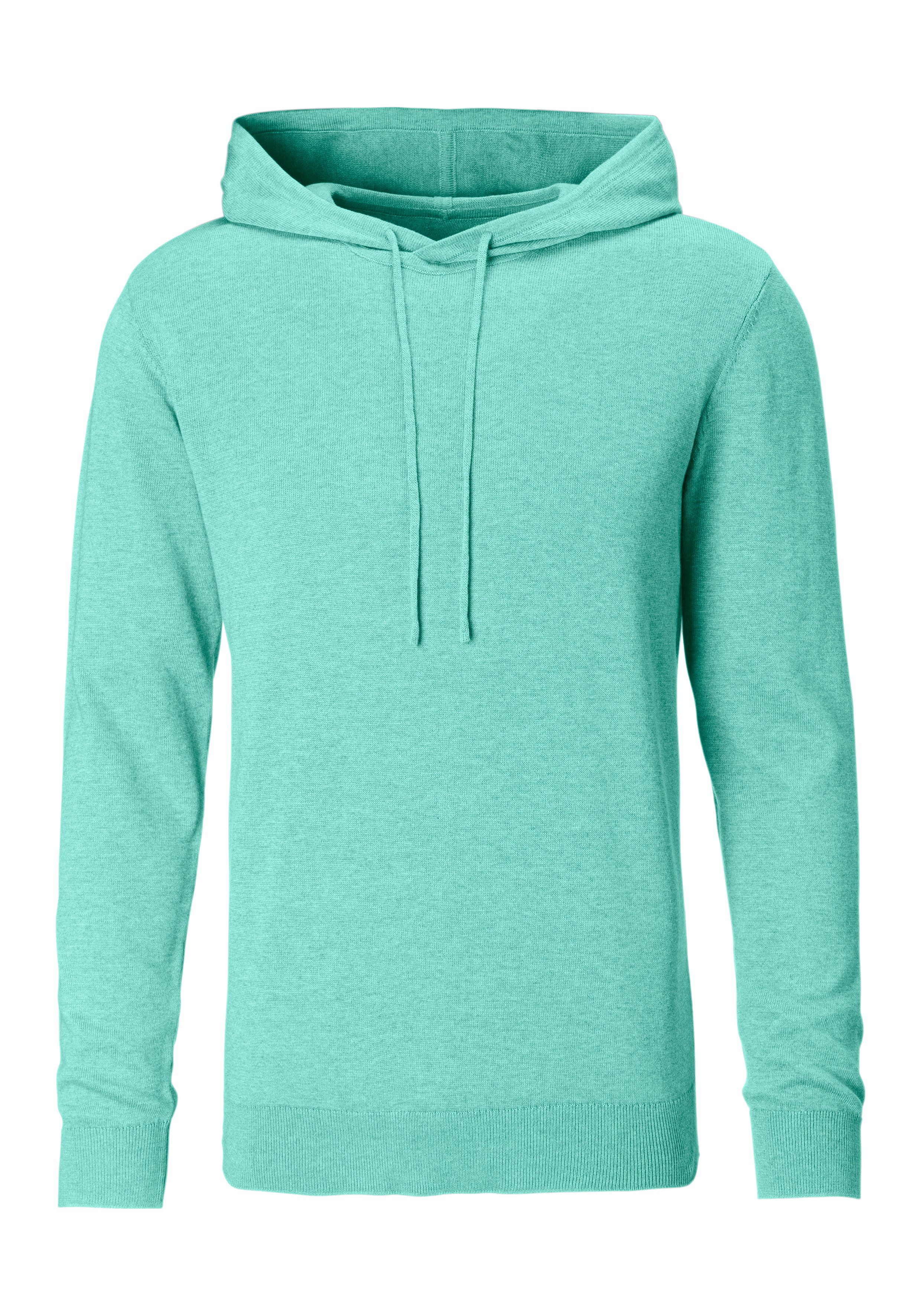 H.I.S Hoodie , Gebreide trui met capuchon Fijn breisel van onderhoudsvriendelijke katoenmix