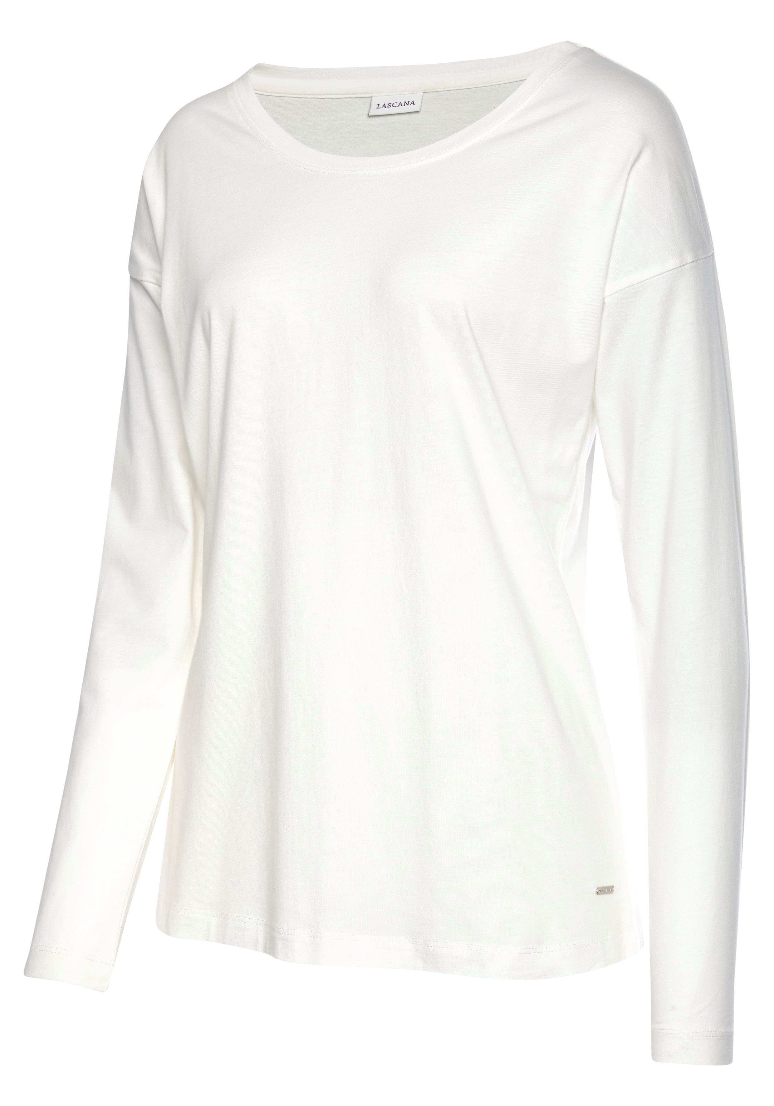 Lascana Pyjama top met afhangende schouders