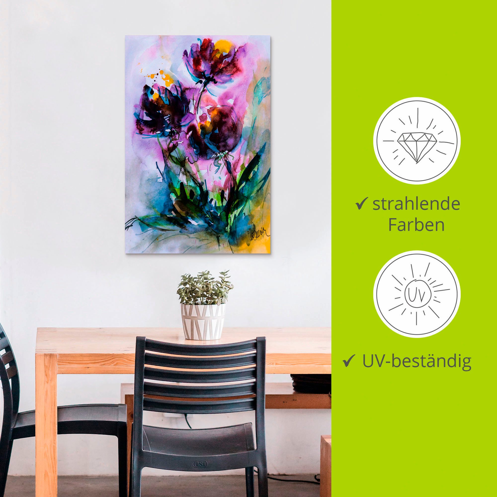 Artland Artprint Pulsatilla als artprint van aluminium, artprint voor buiten, artprint op linnen, poster in verschillende maten. maten