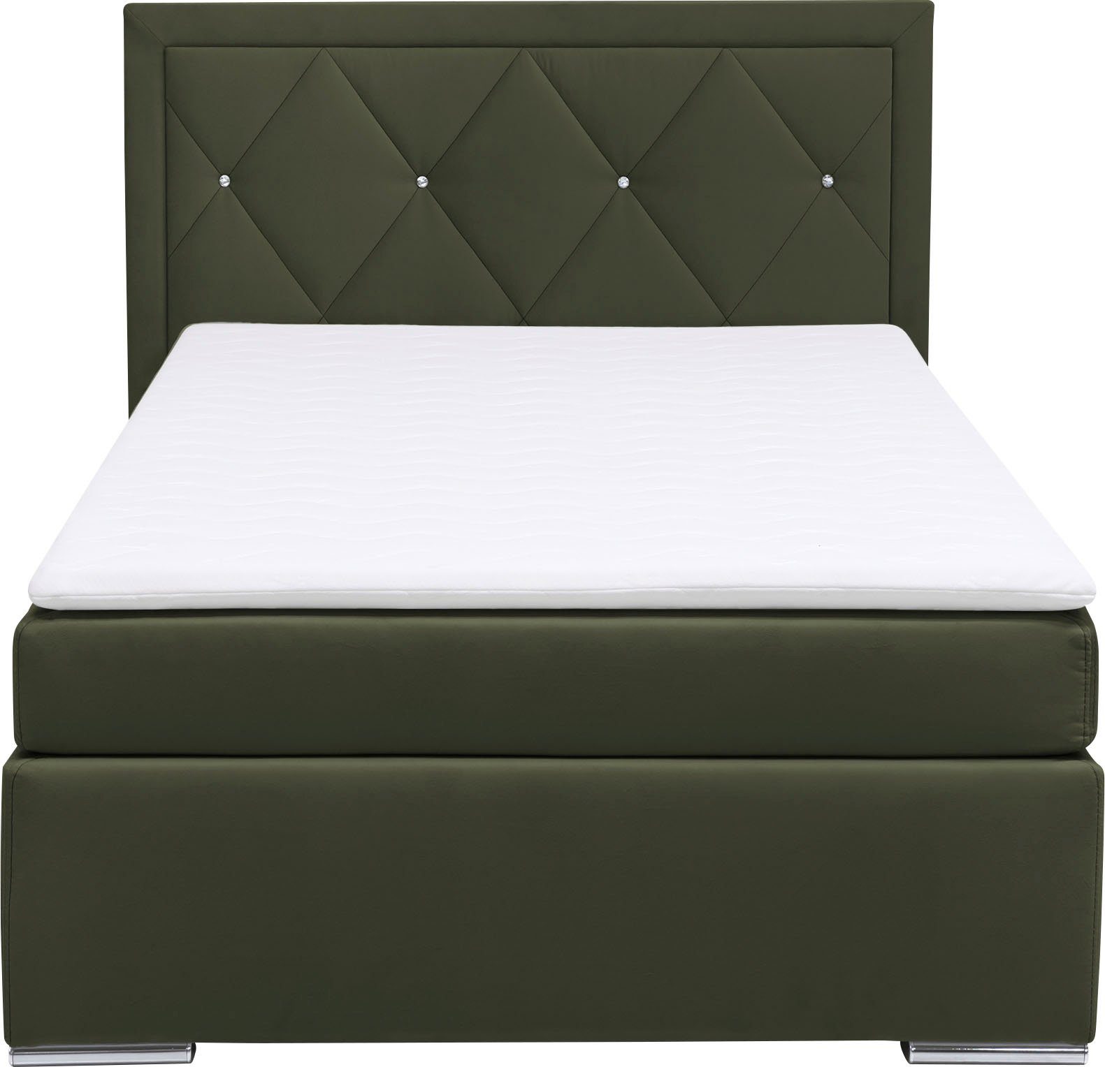 Leonique Boxspring Alfie, bestseller, optioneel met bedlade met strassteentjes in het hoofdbord, h2, h3 en h4 ter keuze