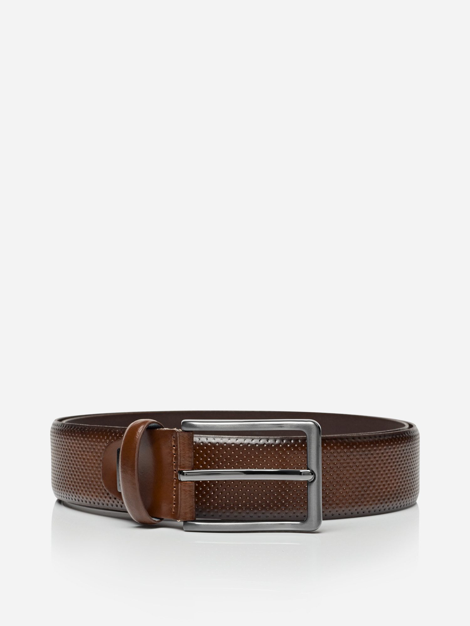MONTI Leren riem CAMBRIDGE 3,5 cm breed, klassiek-business, inkortbaar, tot maat 125