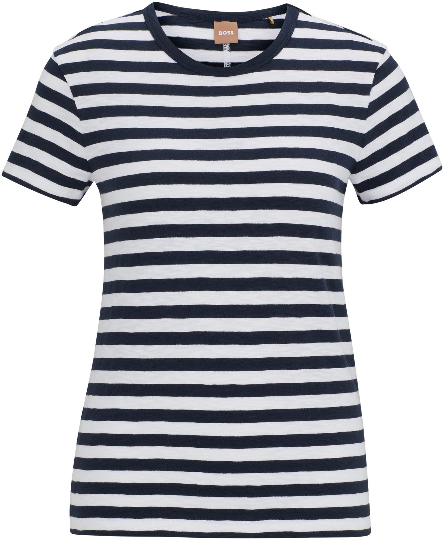Boss Orange T-shirt Esla Striped Premium Damesmode Premium damesmode, in gestreept ontwerp