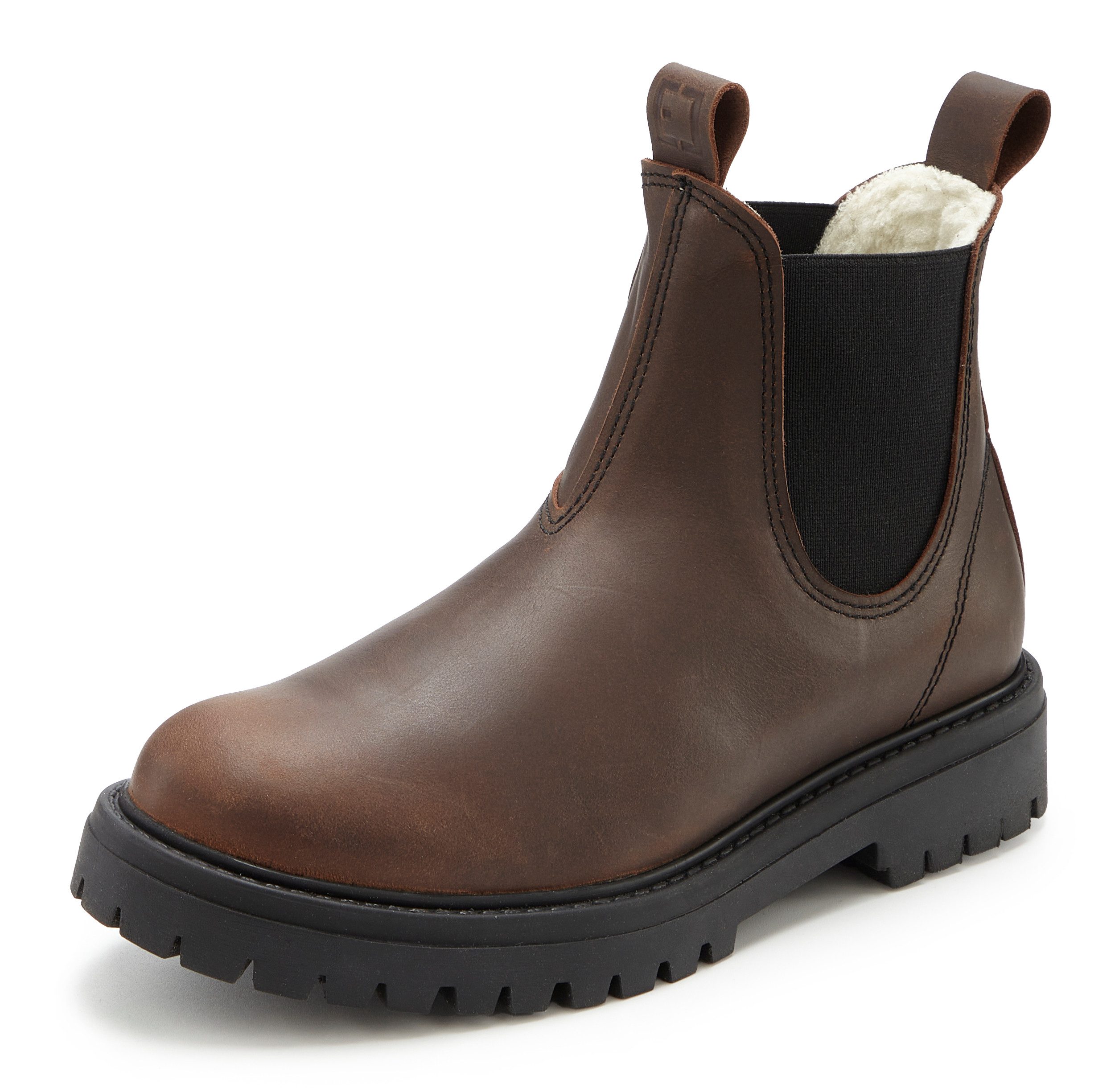 Elbsand Laarsjes van leer in klassieke chelsea-look, laarzen, boots, winterlaarzen