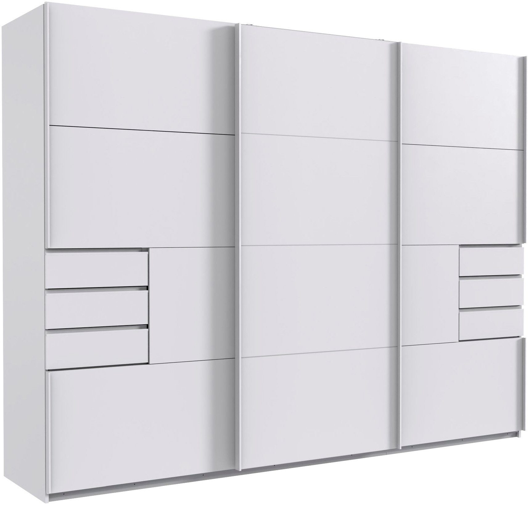 Wimex Zweefdeurkast Saigon, met complete binneninrichting, Made in Germany Kledingkast 3-deurs, 270 cm breed, met 6 praktische externe laden