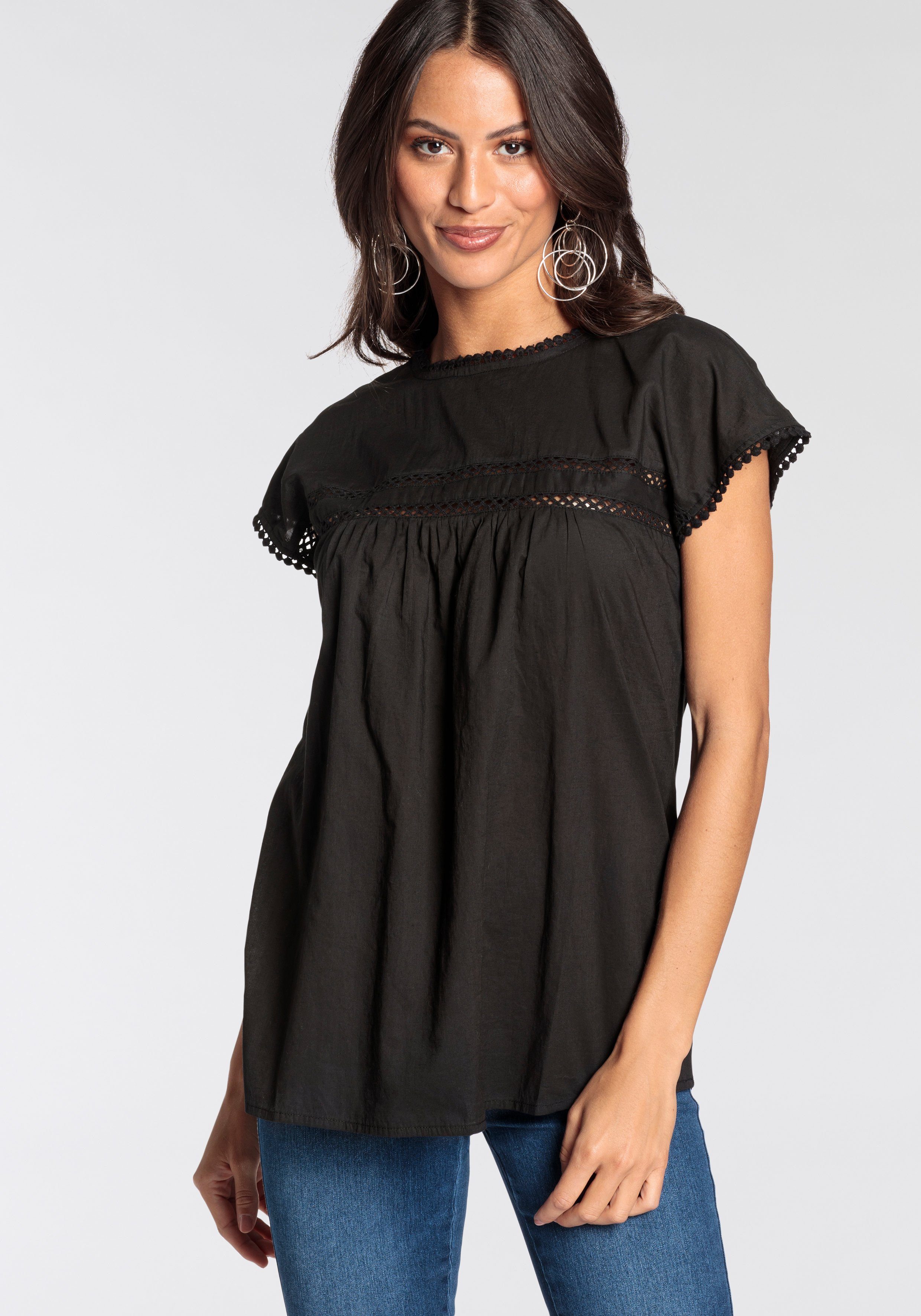 Laura Scott Shirtblouse met boho-details