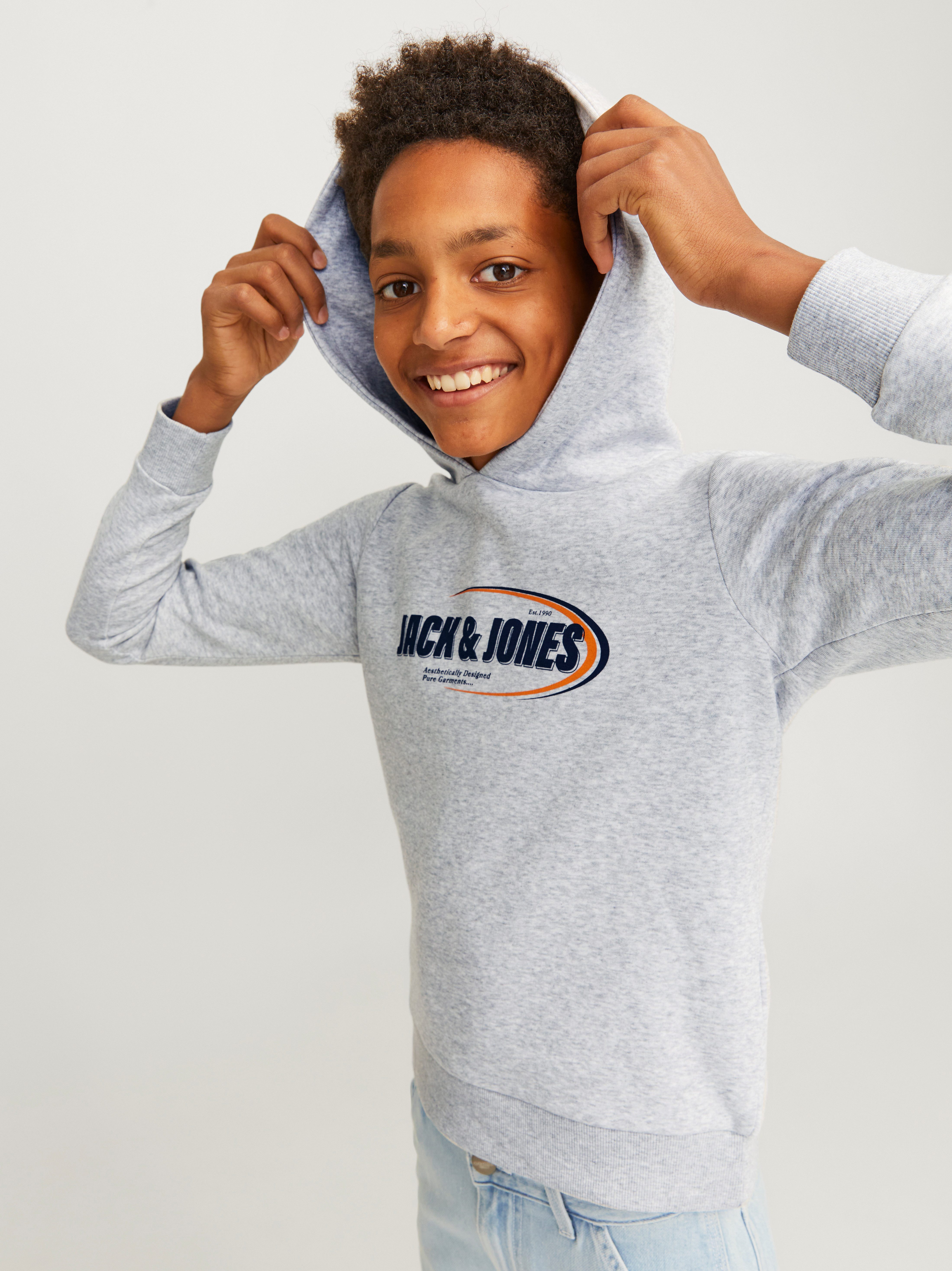 Jack & Jones Junior Hoodie JCORAY BRANDING SWEAT HOOD FST JNR
