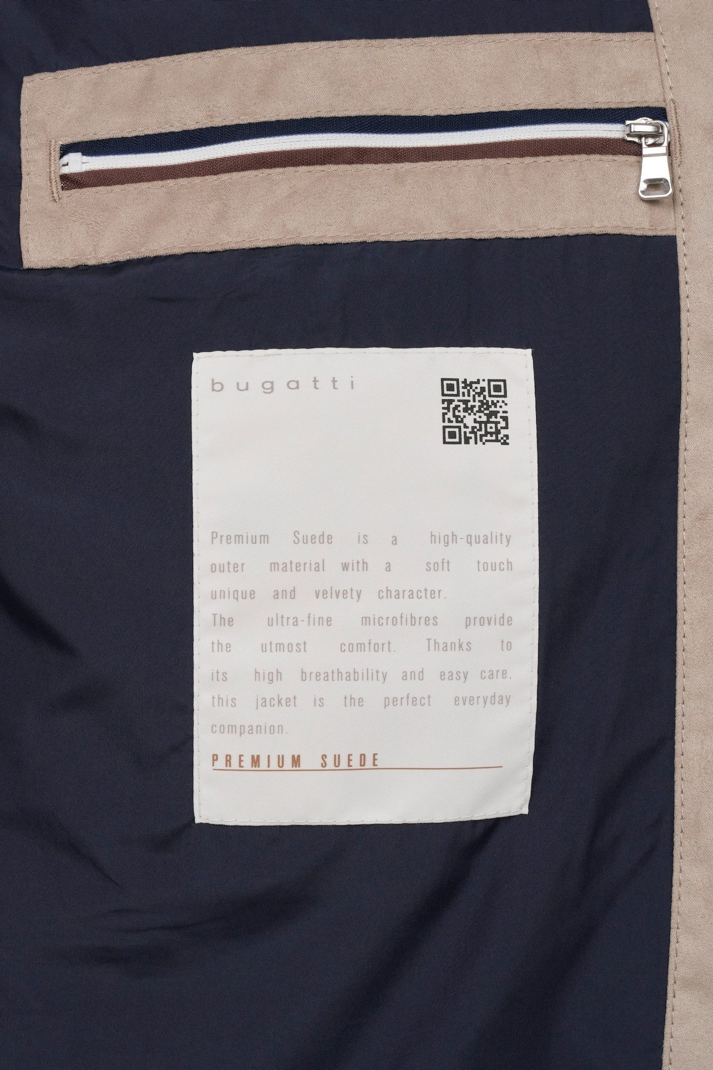 Bugatti Blouson van hoogwaardig materiaal