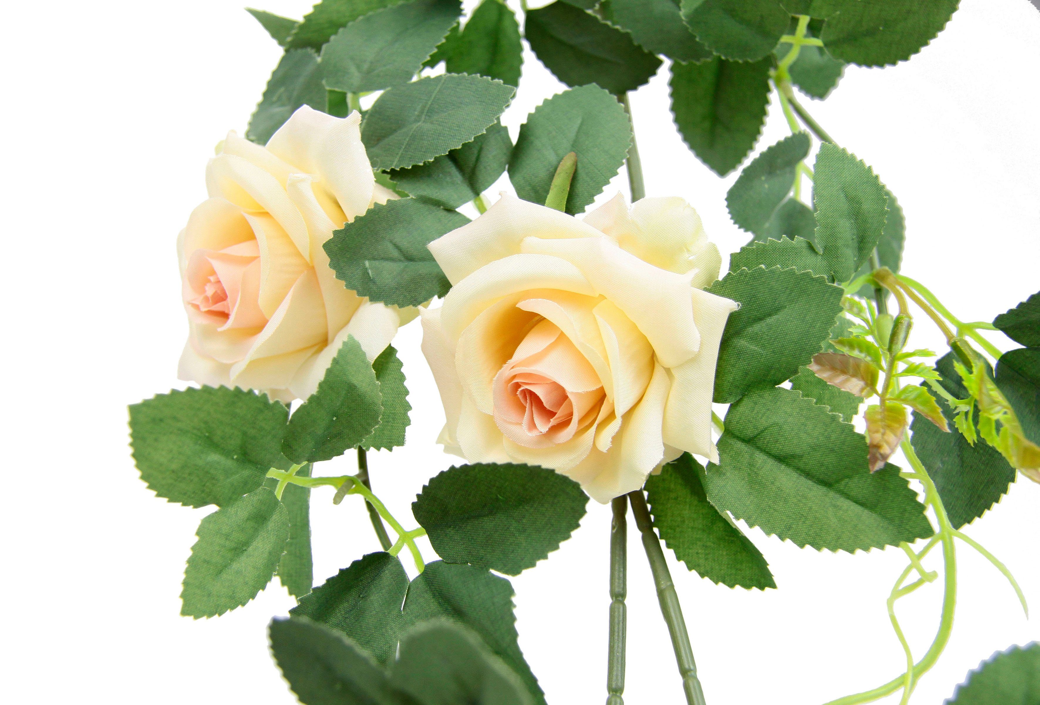 I.GE.A. Kunstbloem Rozenrank Kunstmatige rozen guirlande, kunstbloemen, hangend, bruiloft, kerst