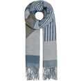 only sjaal onlhunter graphic weaved scarf blauw