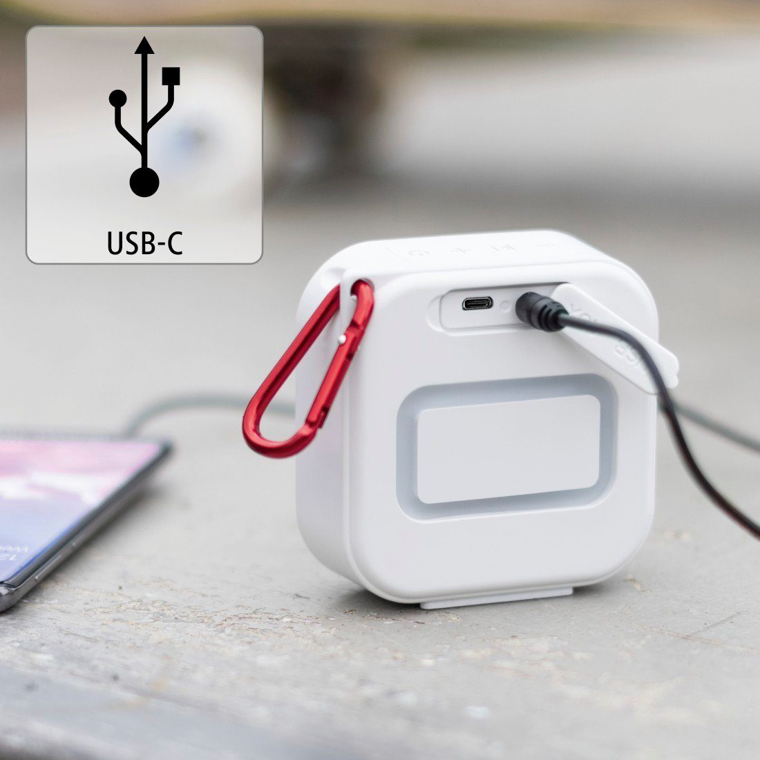 Hama Bluetooth luidspreker Mini Bluetooth luidspreker (waterdicht IP67, 3,5W, mobiel, karabijnhaak)