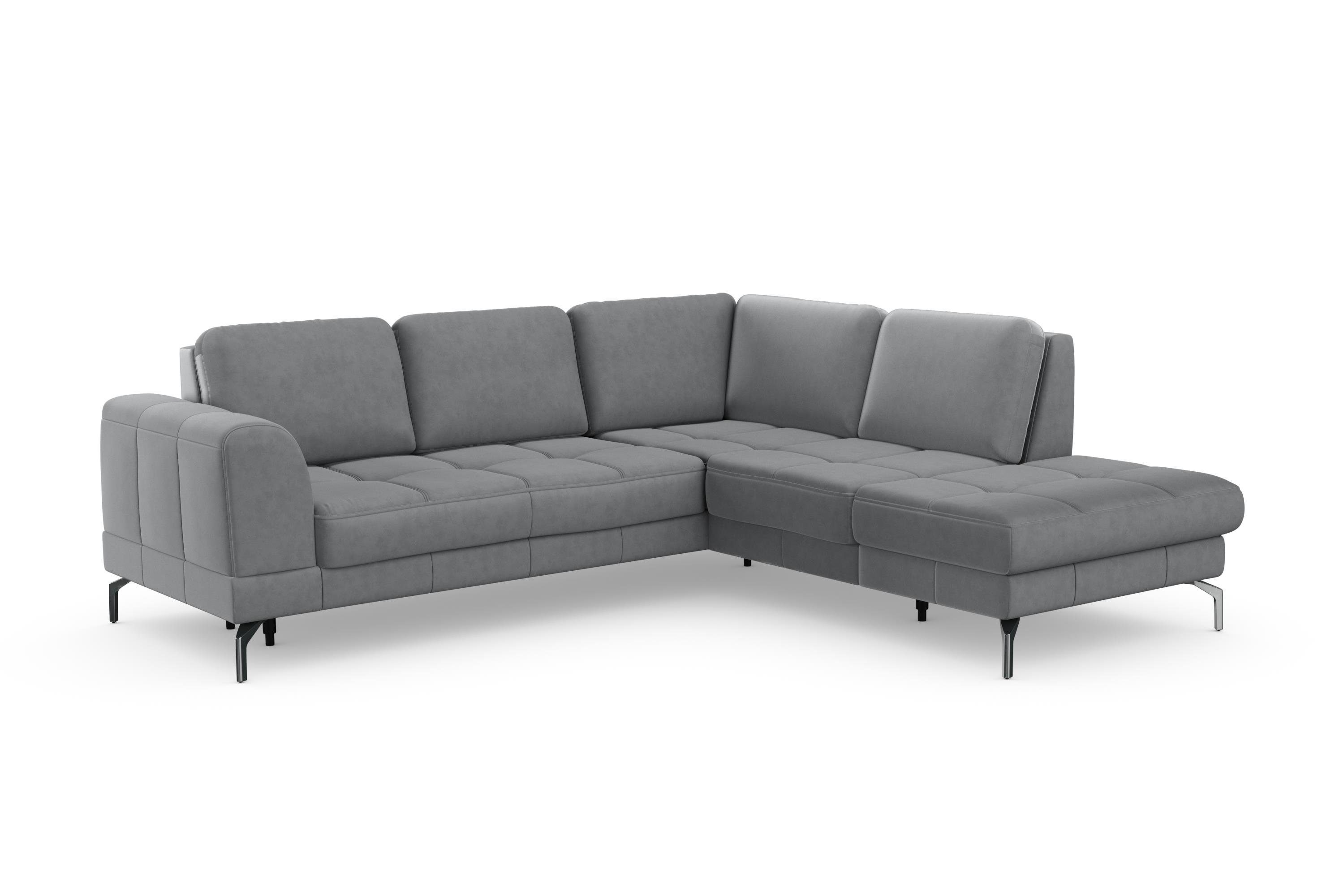 sit&more Hoekbank Bendigo L-vorm inclusief zitdiepteverstelling, bodemvrijheid 15 cm, in 2 pootkleuren
