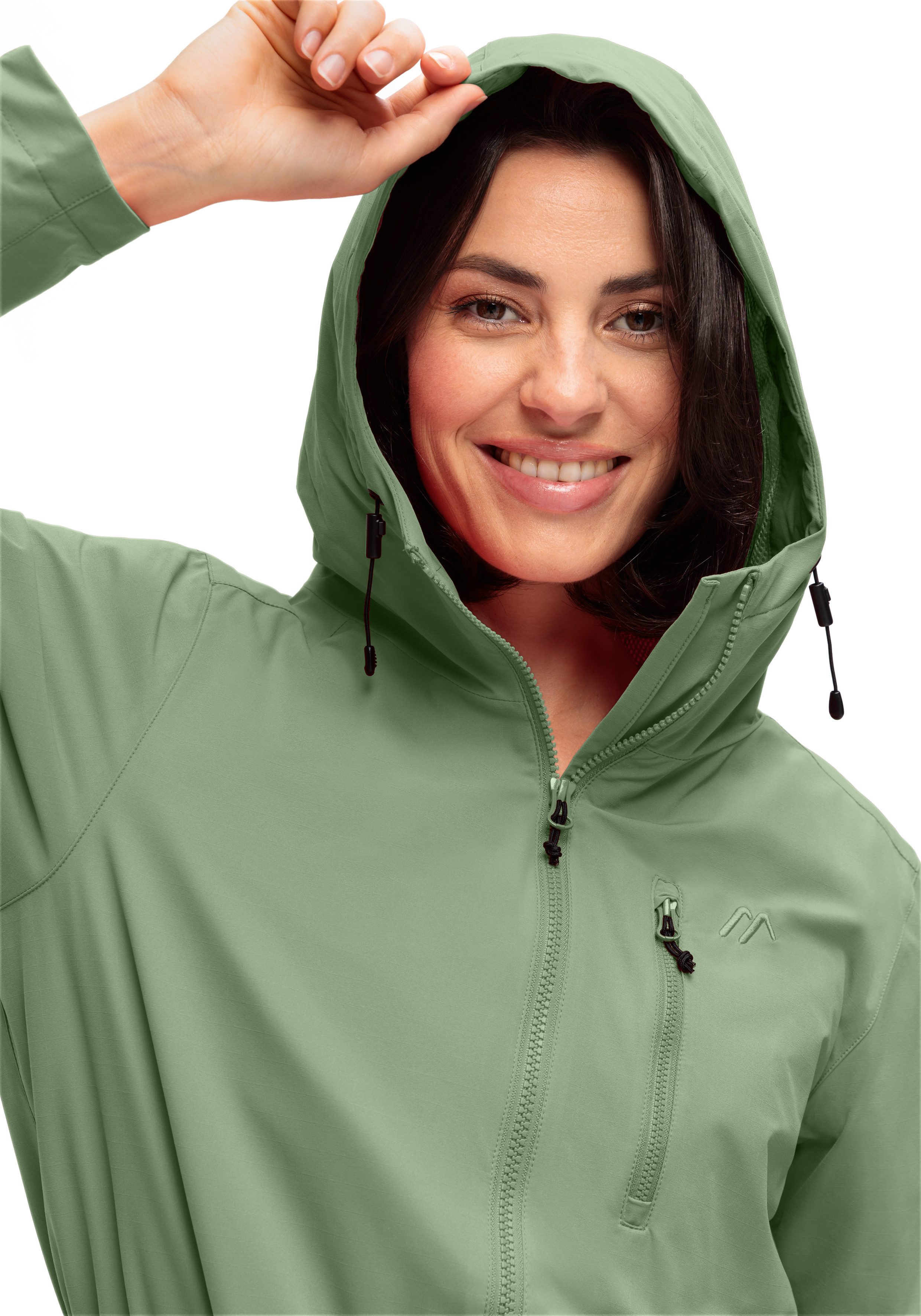 Maier Sports Parka ArorA Loop W Dames jacke waterdicht, outdoorjacke, 3 buitenzakken + binnenzak
