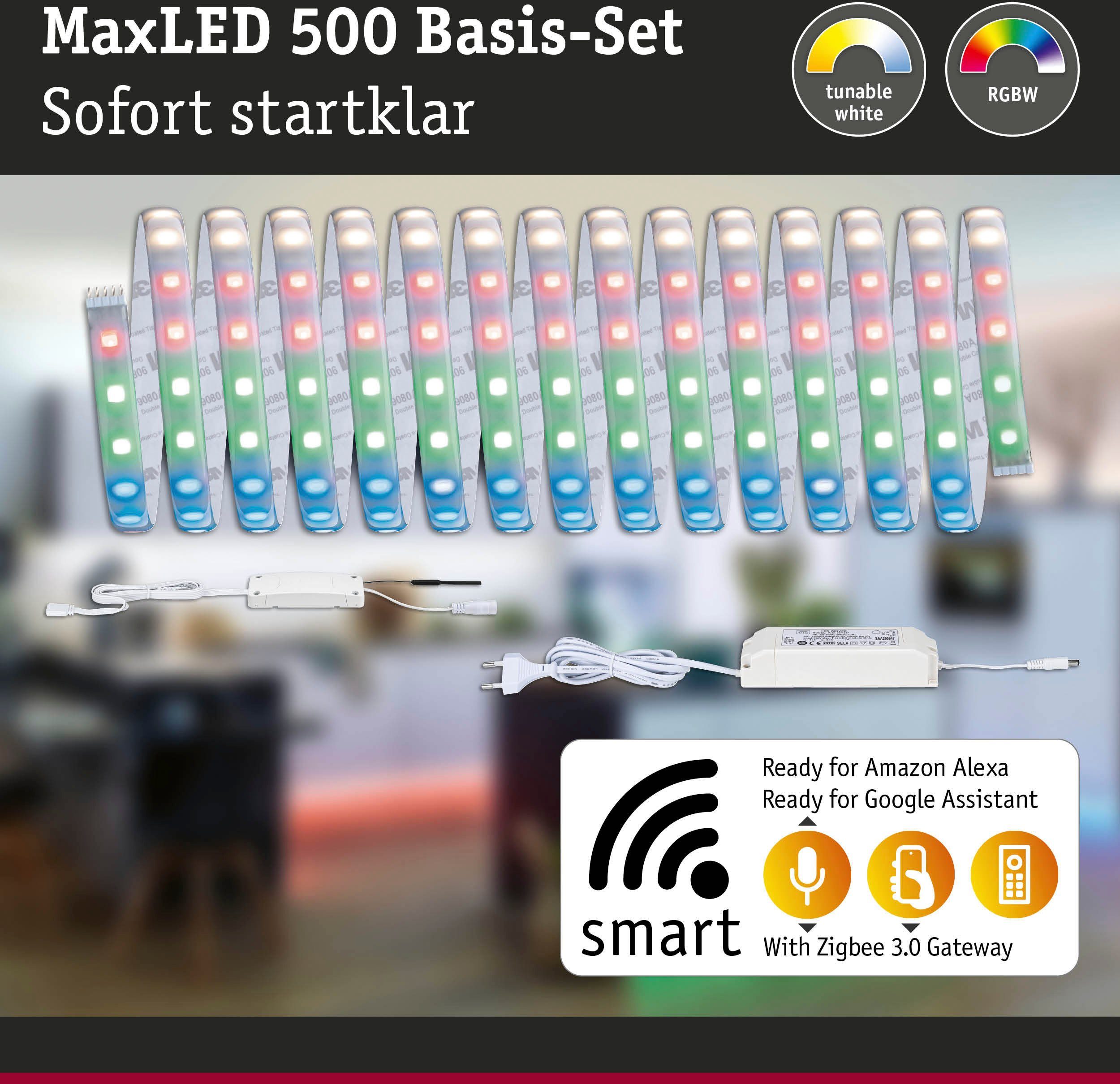 Paulmann Led-strepen MaxLED 500 RGBW Smart Home Zigbee 5m IP44 33W 2000lm gecoat (1 stuk)