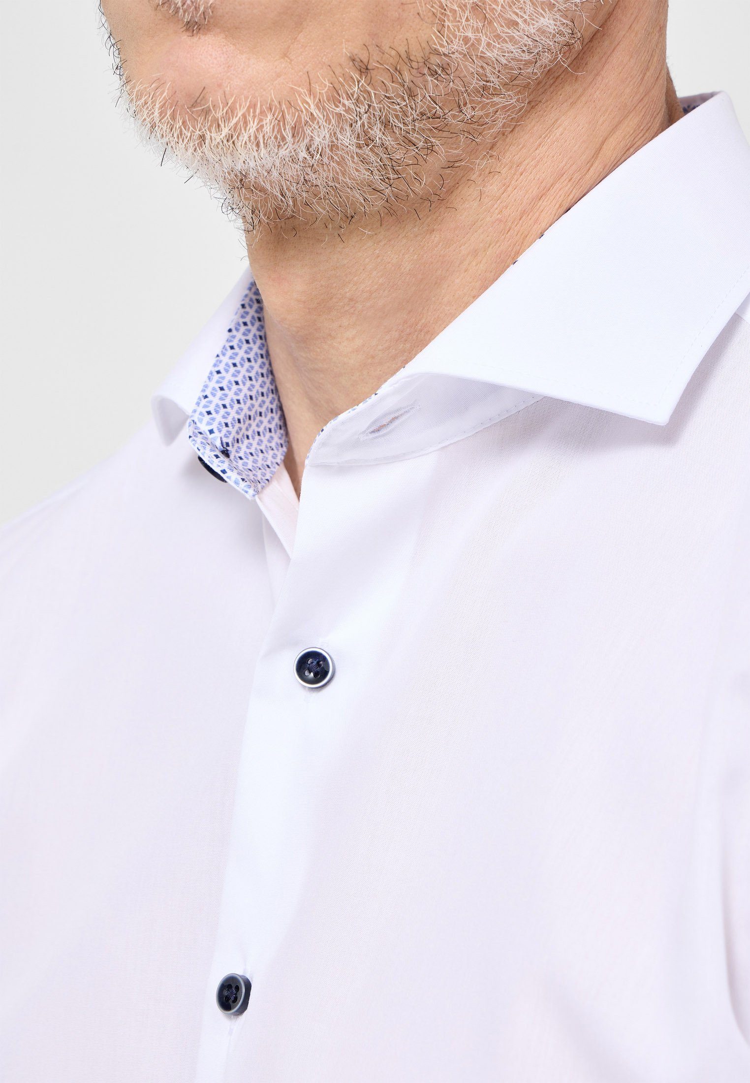 Eterna Overhemd met korte mouwen Slim fit NON IRON (strijkvrij)