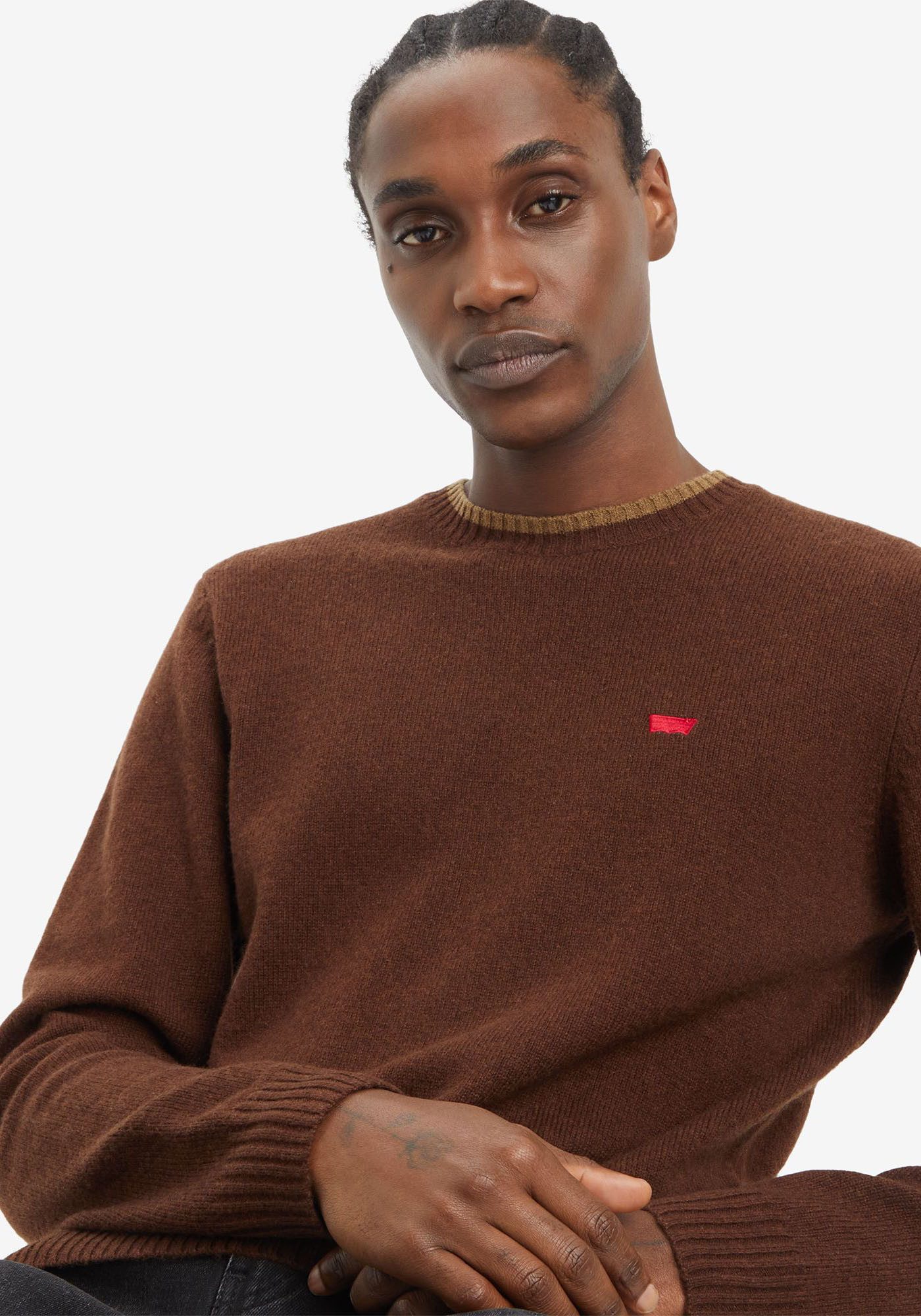 Levi's® Wollen trui ORIGINAL HM SWEATER in klassieke ronde halsvorm