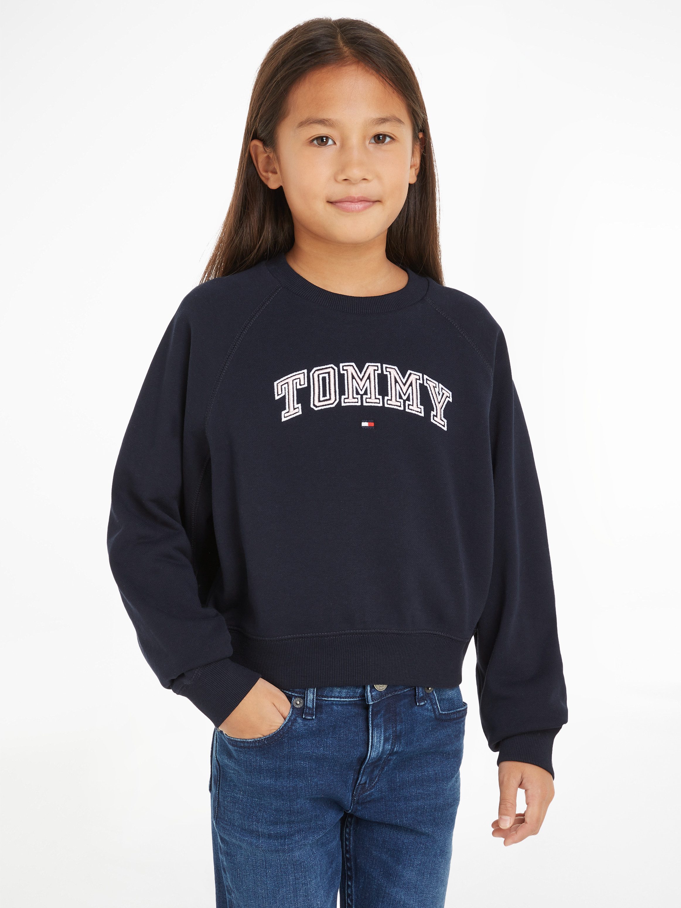 Tommy Hilfiger Sweatshirt VARSITY EMBROIDERED CREWNECK Kinderen tot 16 jaar met logostiksel