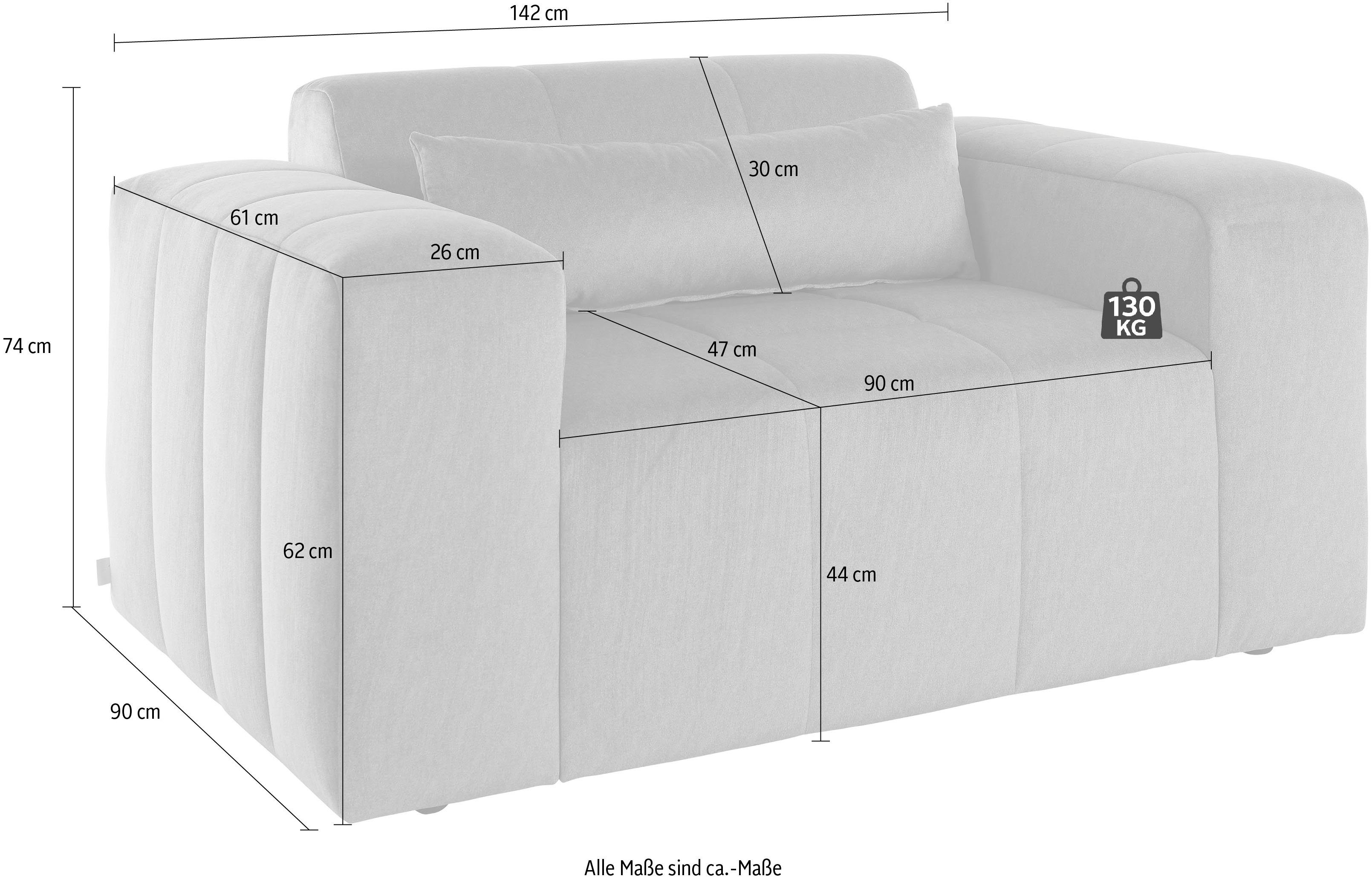 LeGer Home by Lena Gercke Loveseat Maileen Stoel passend bij de moduleserie "maileen" - apart plaatsbaar
