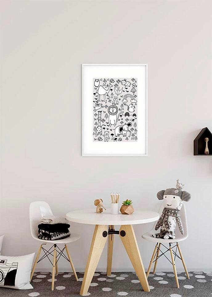 Komar Wanddecoratie Scribble park Wanddecoratie - zonder lijst (1 stuk)