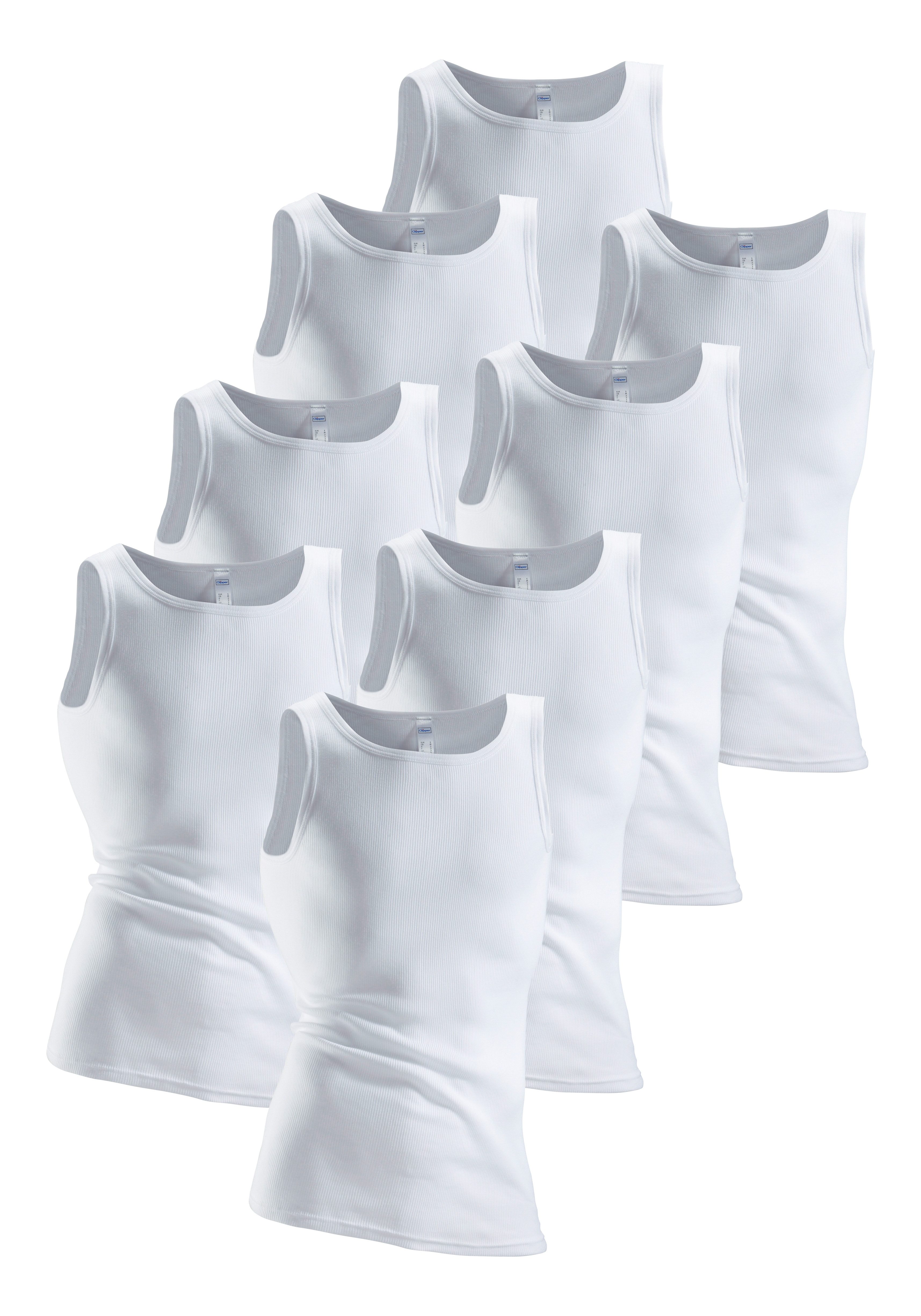 Clipper Hemd van dubbelrib, tanktop, onderhemd (8 stuks)