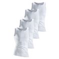 clipper hemd van dubbelrib (4 stuks) wit