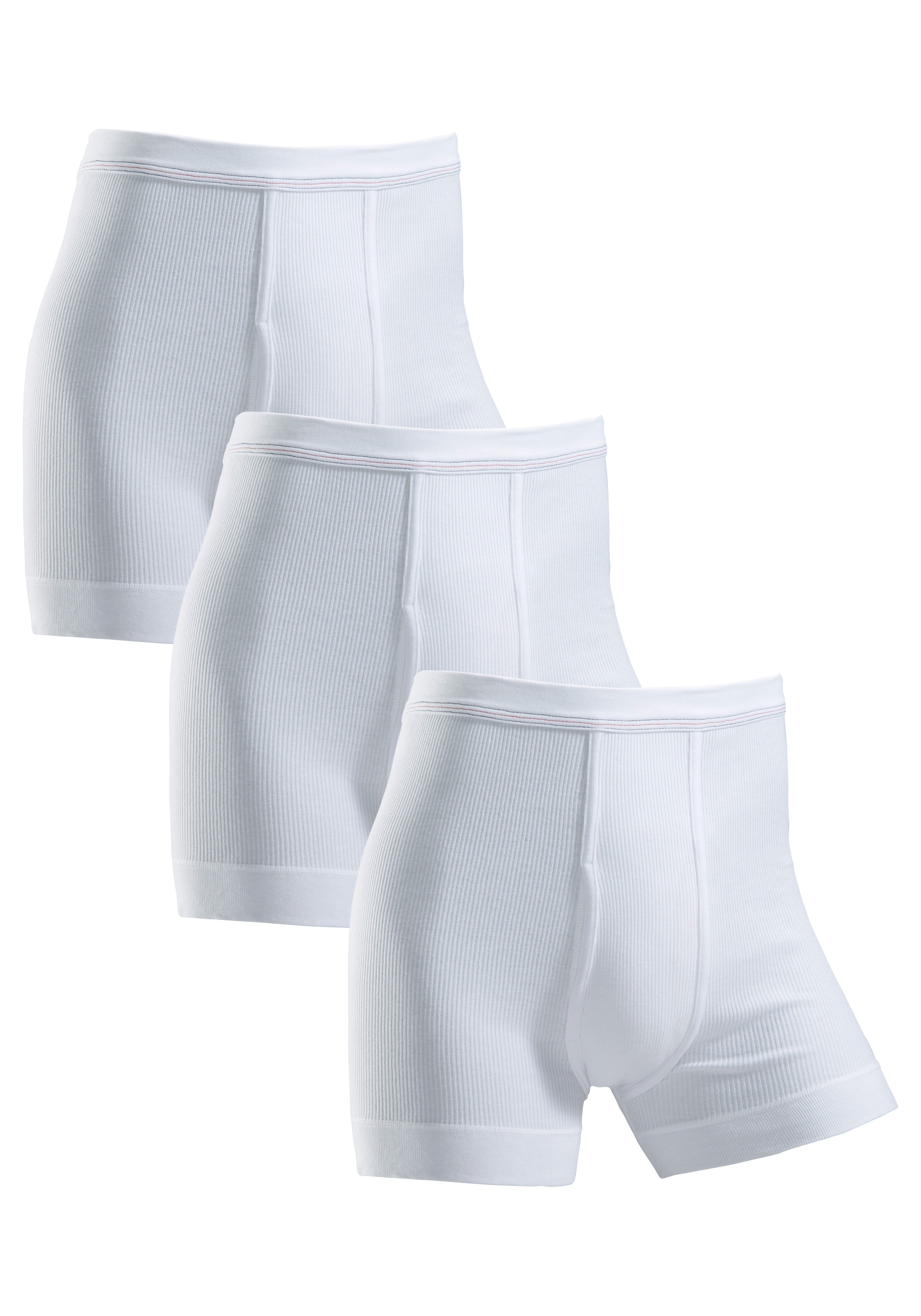 Clipper Boxershort van dubbelrib met gulp (set, 3 stuks)