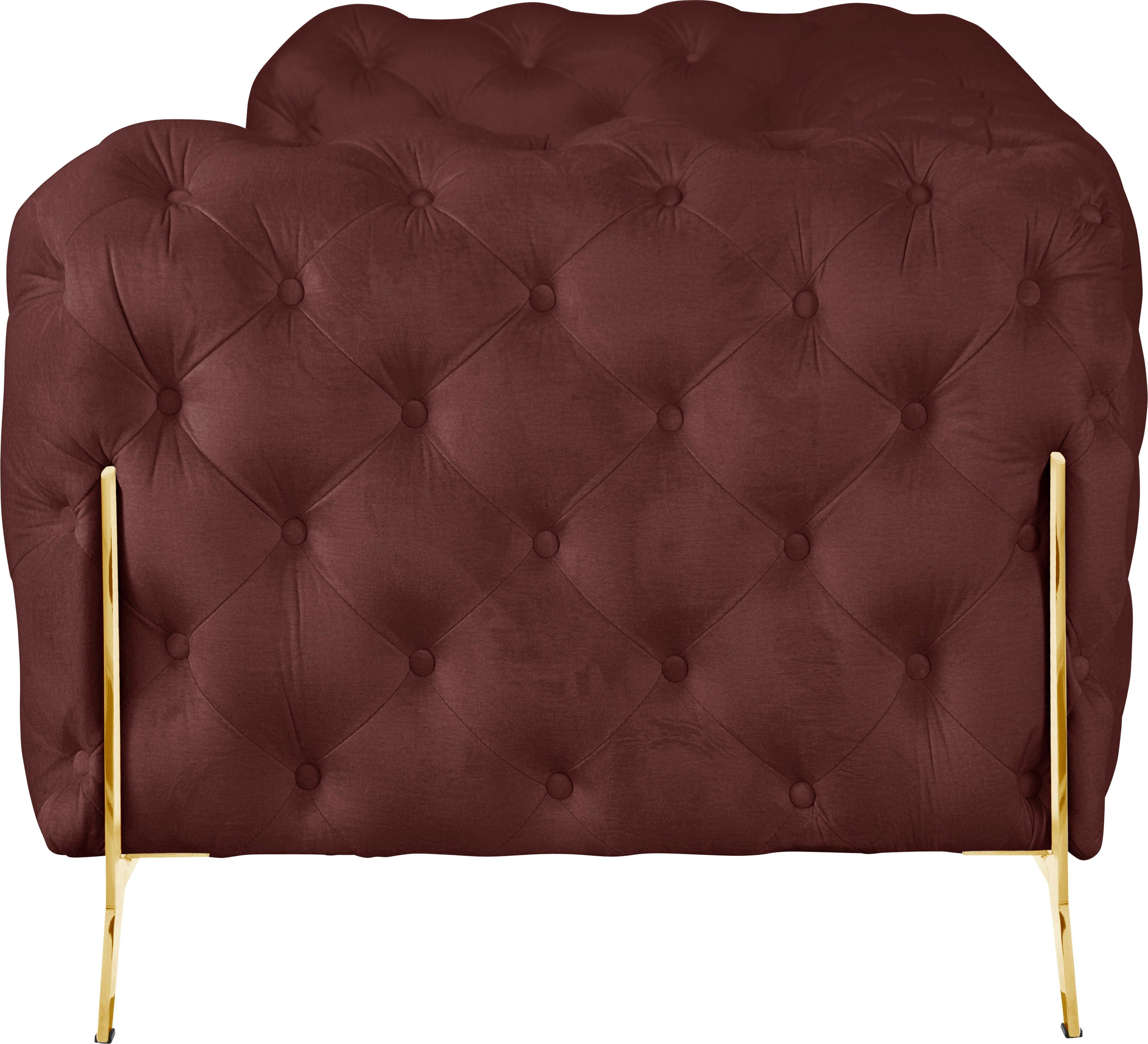 Leonique Chesterfield-bank Amaury luxueuze capitonnage, moderne chesterfield look, kleur van de poten ter keuze