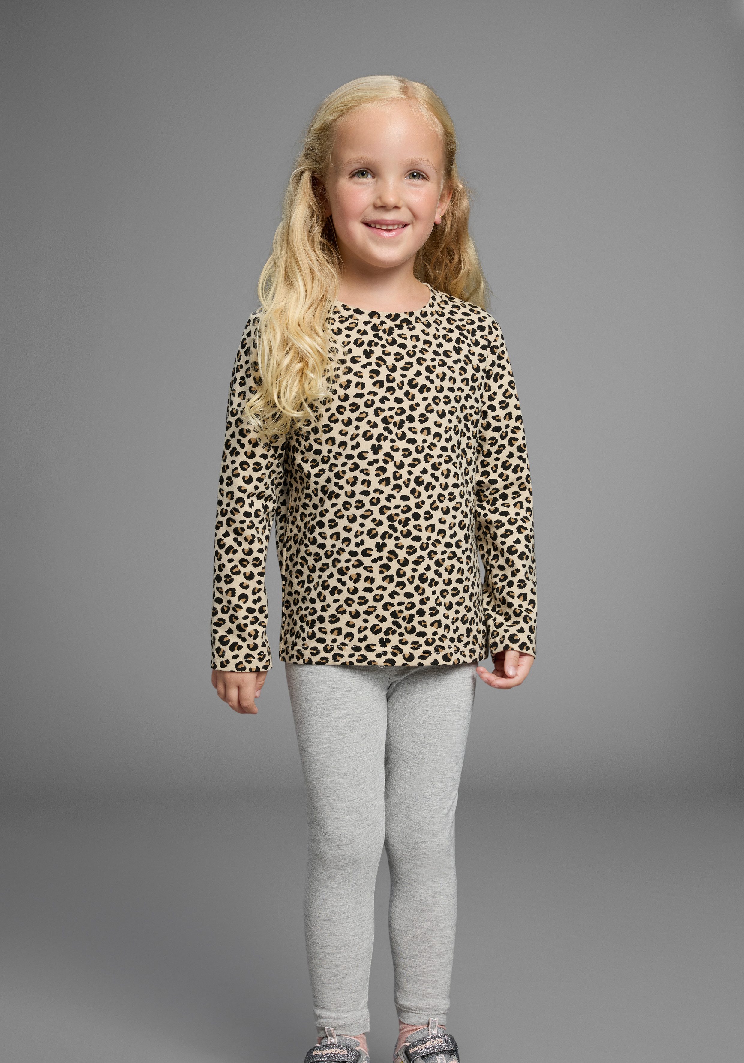KIDSWORLD Shirt met lange mouwen Shirt in leo-look