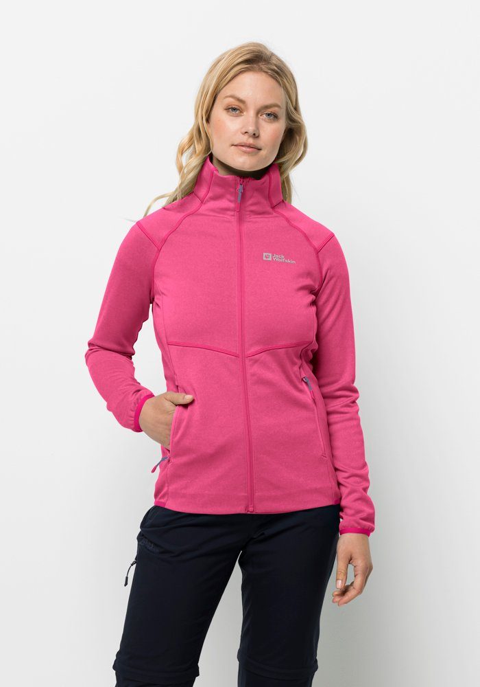Jack Wolfskin Fleecejack FORTBERG FZ W dames fleece vesten maat XS (34) roze