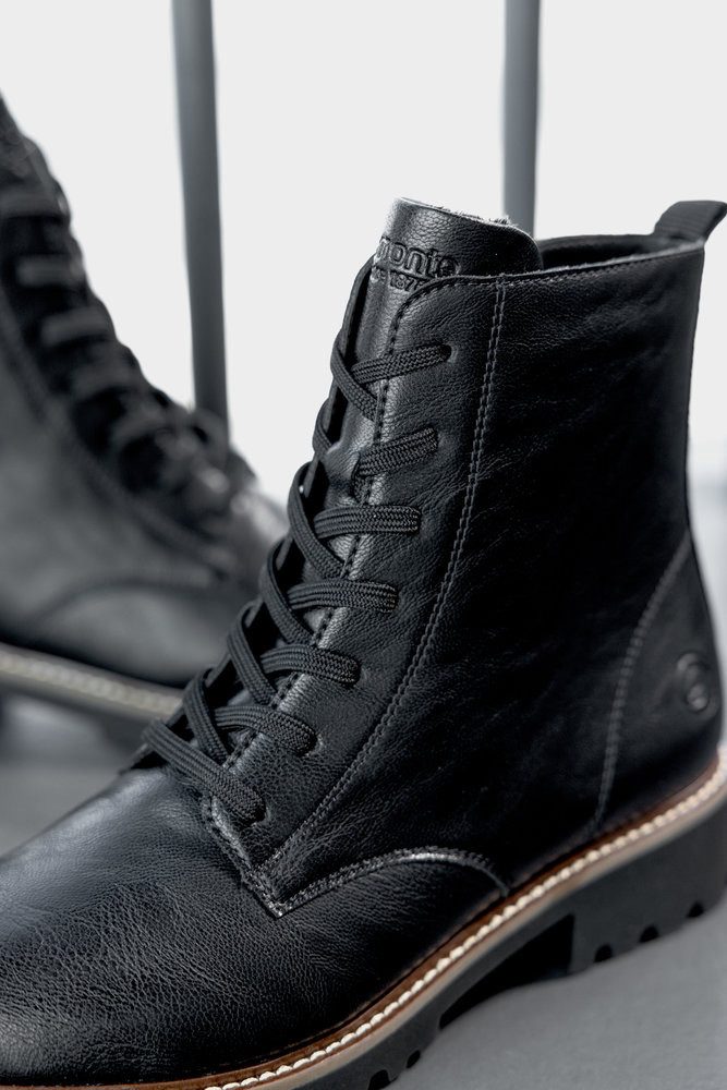 Remonte Veterschoenen blokhak, veterschoen, enkellaars in used look