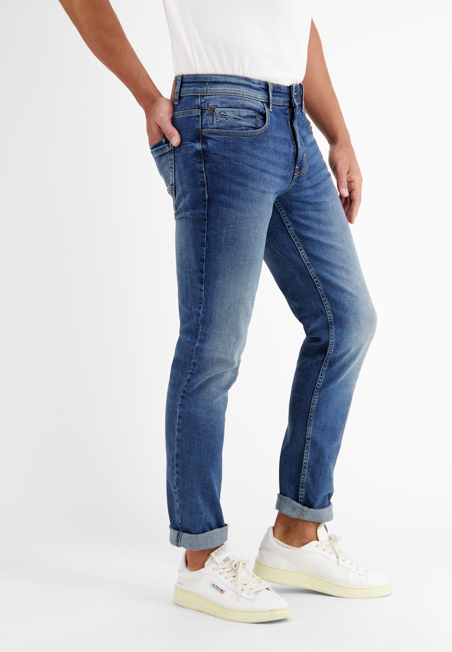 Lerros Relaxbroek LERROS BAXTER 5-Pocket-denim in used-look, RELAXED FIT